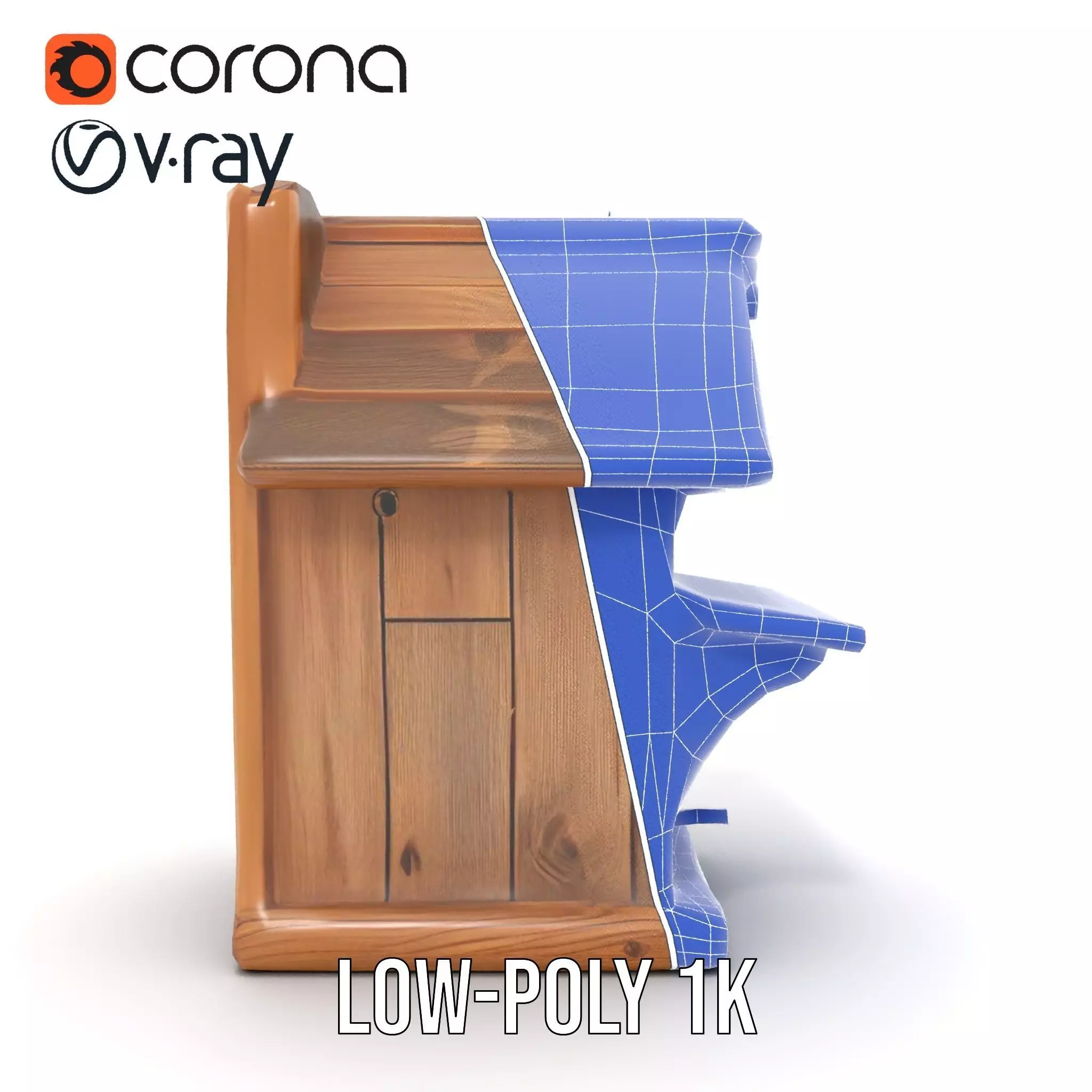 Rustic Wooden Birdhouse model pack Low-poly 3D model_18