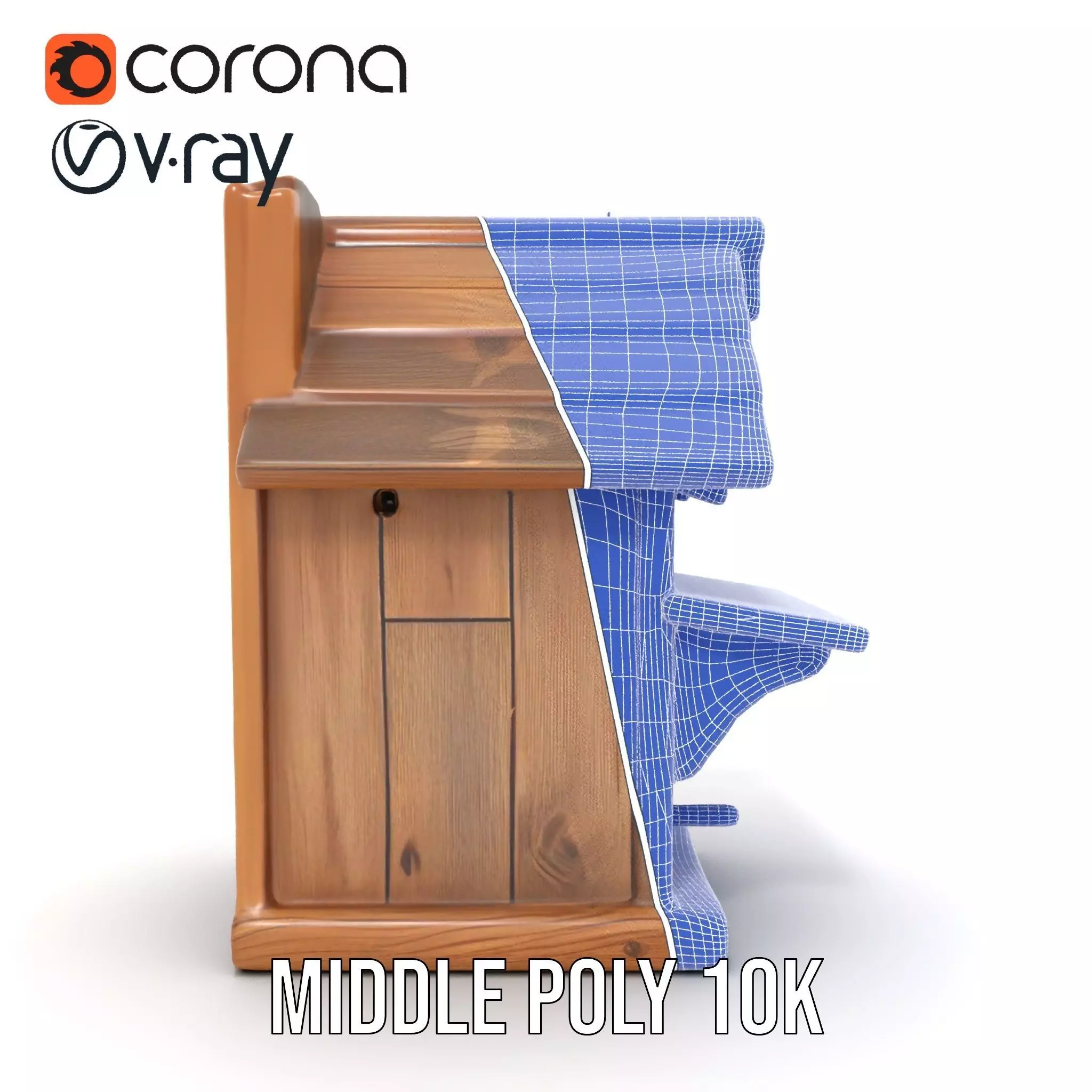 Rustic Wooden Birdhouse model pack Low-poly 3D model_26