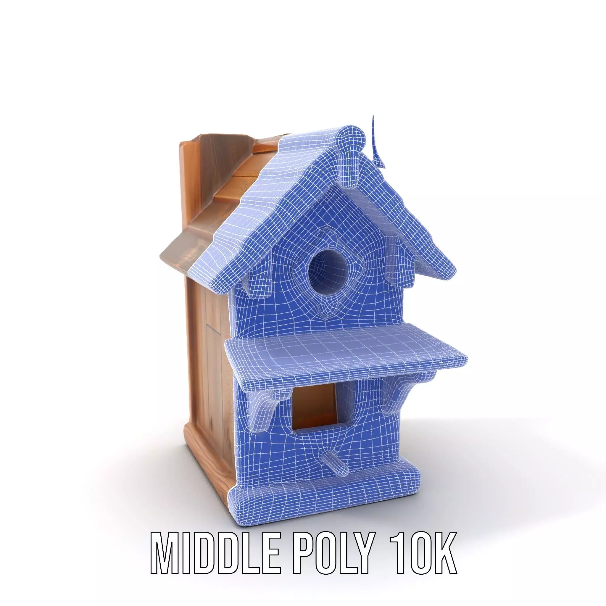 Rustic Wooden Birdhouse model pack Low-poly 3D model_17