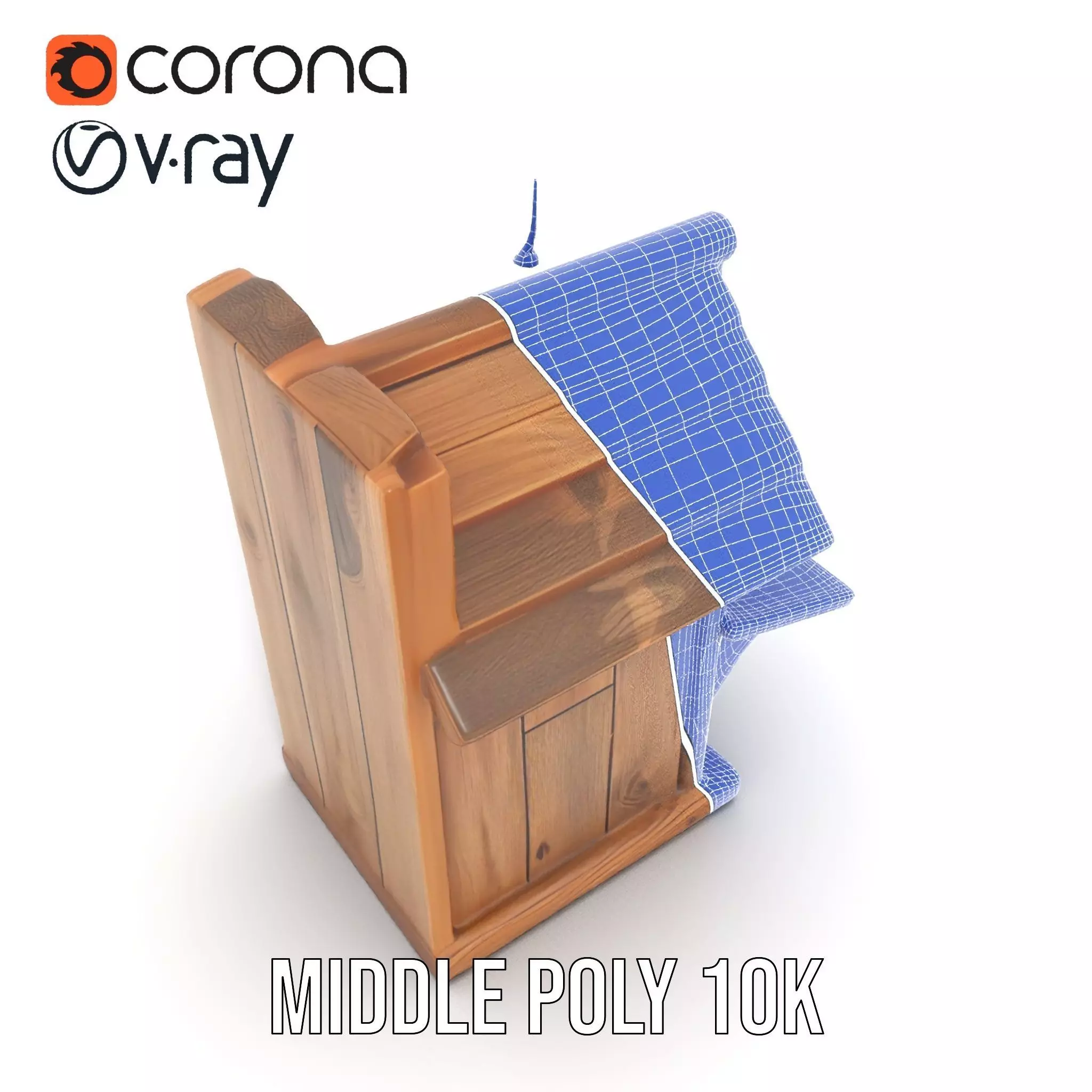 Rustic Wooden Birdhouse model pack Low-poly 3D model_23