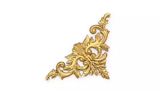 Decorative Classic Corner Element 04
