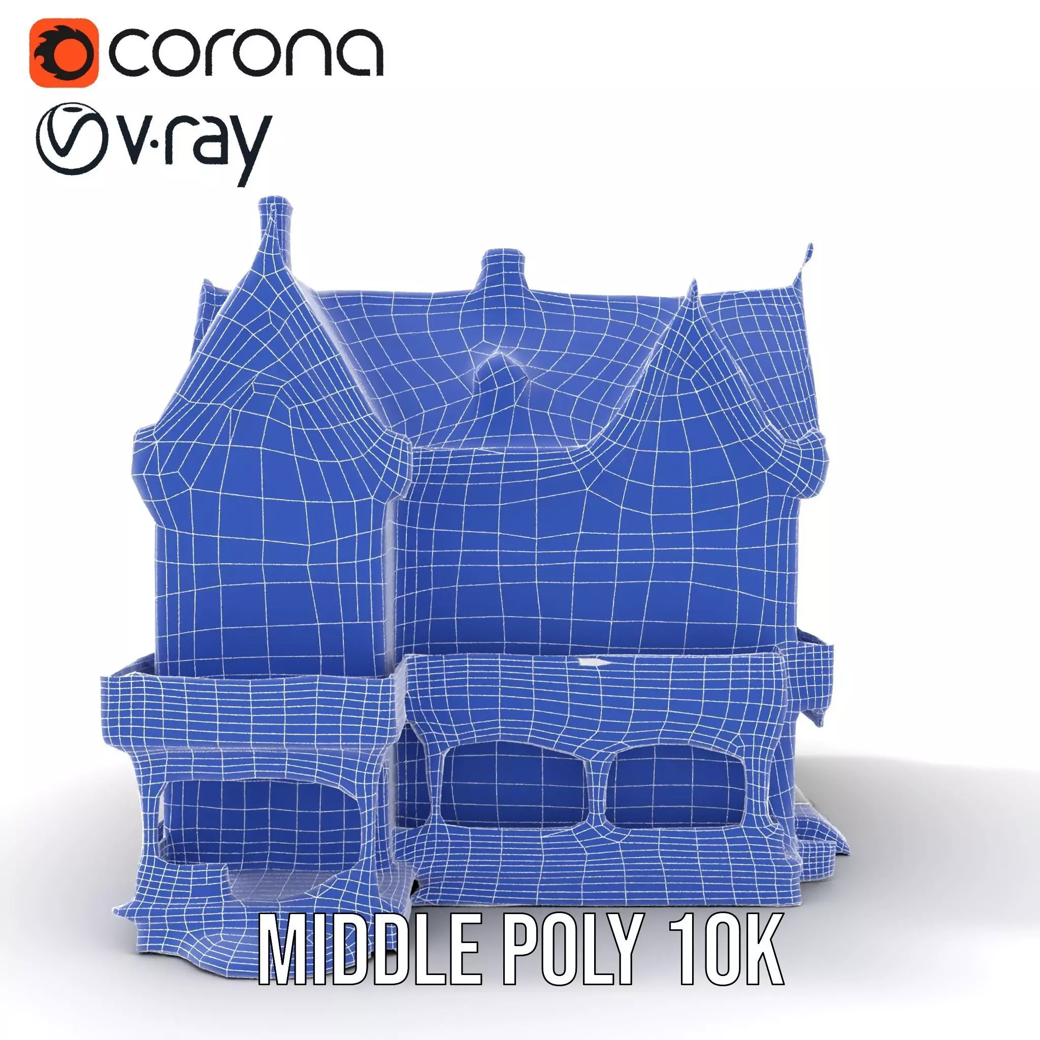 Gothic Mansion model pack Low-poly 3D model_23