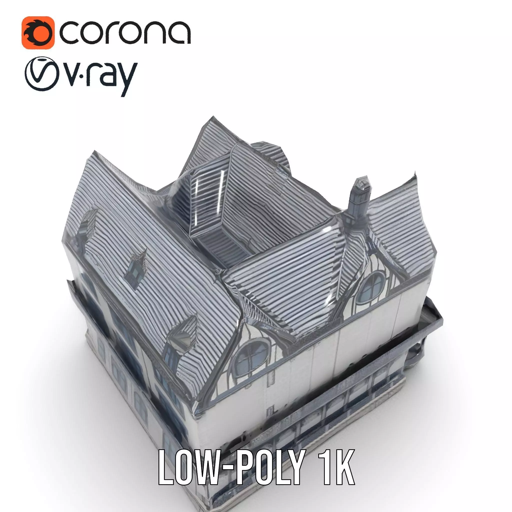 Gothic Mansion model pack Low-poly 3D model_18