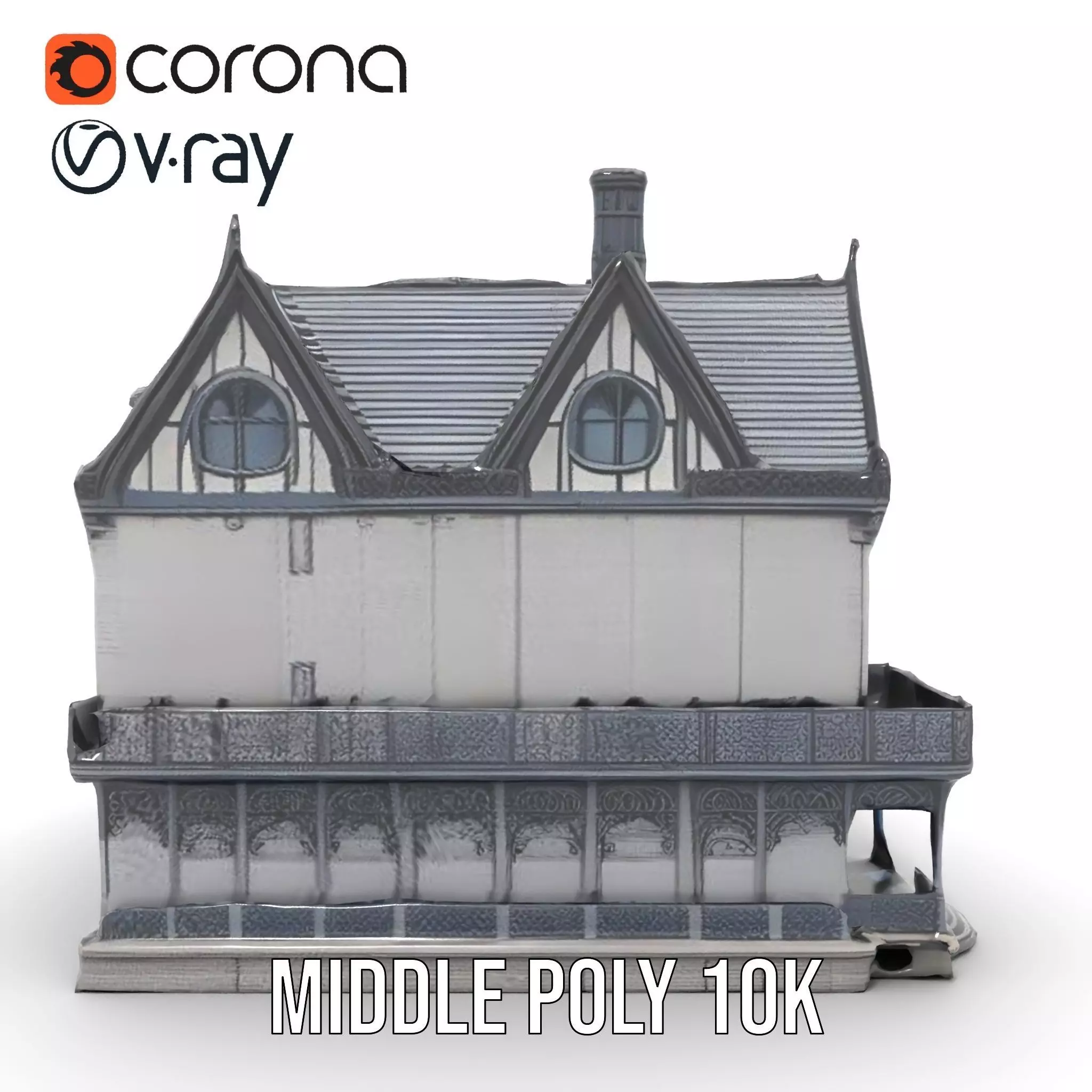 Gothic Mansion model pack Low-poly 3D model_14