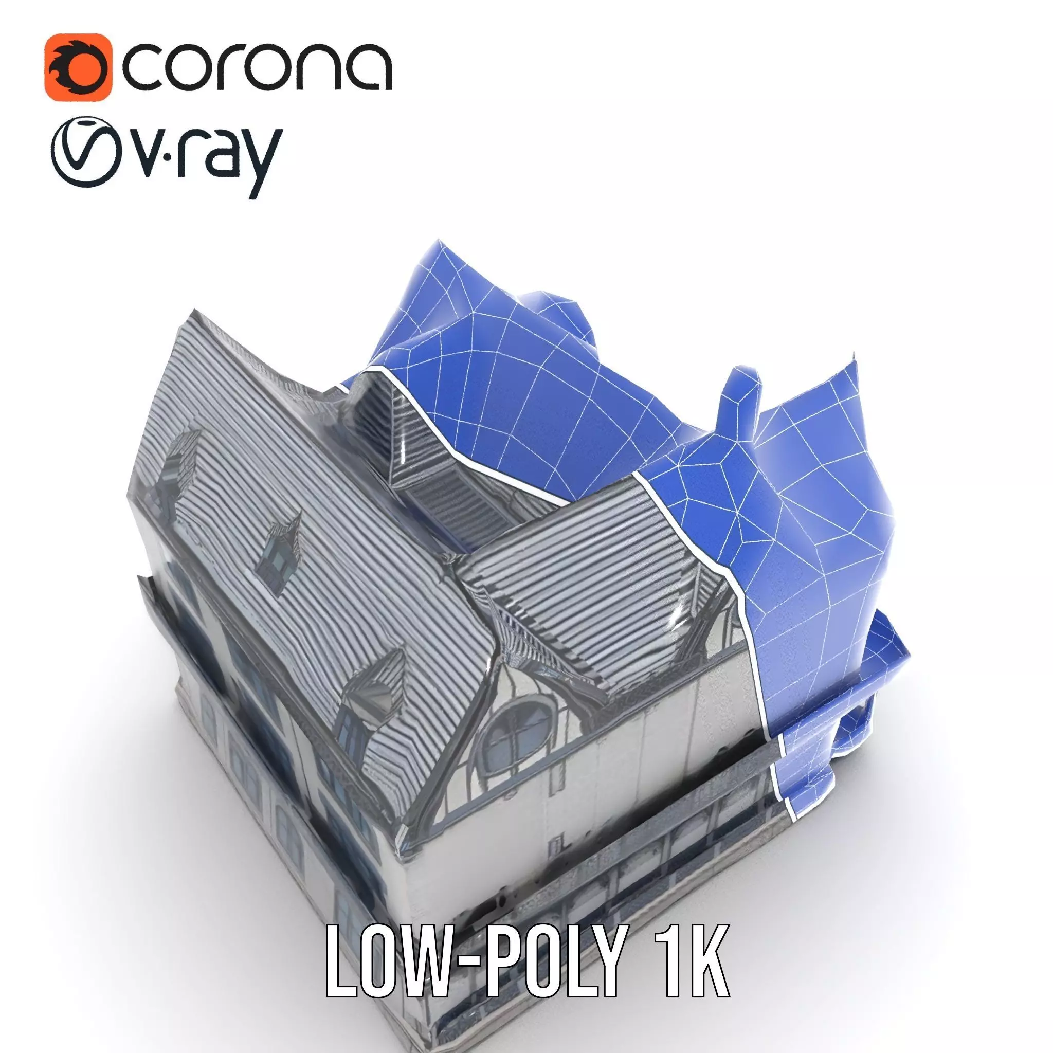 Gothic Mansion model pack Low-poly 3D model_26