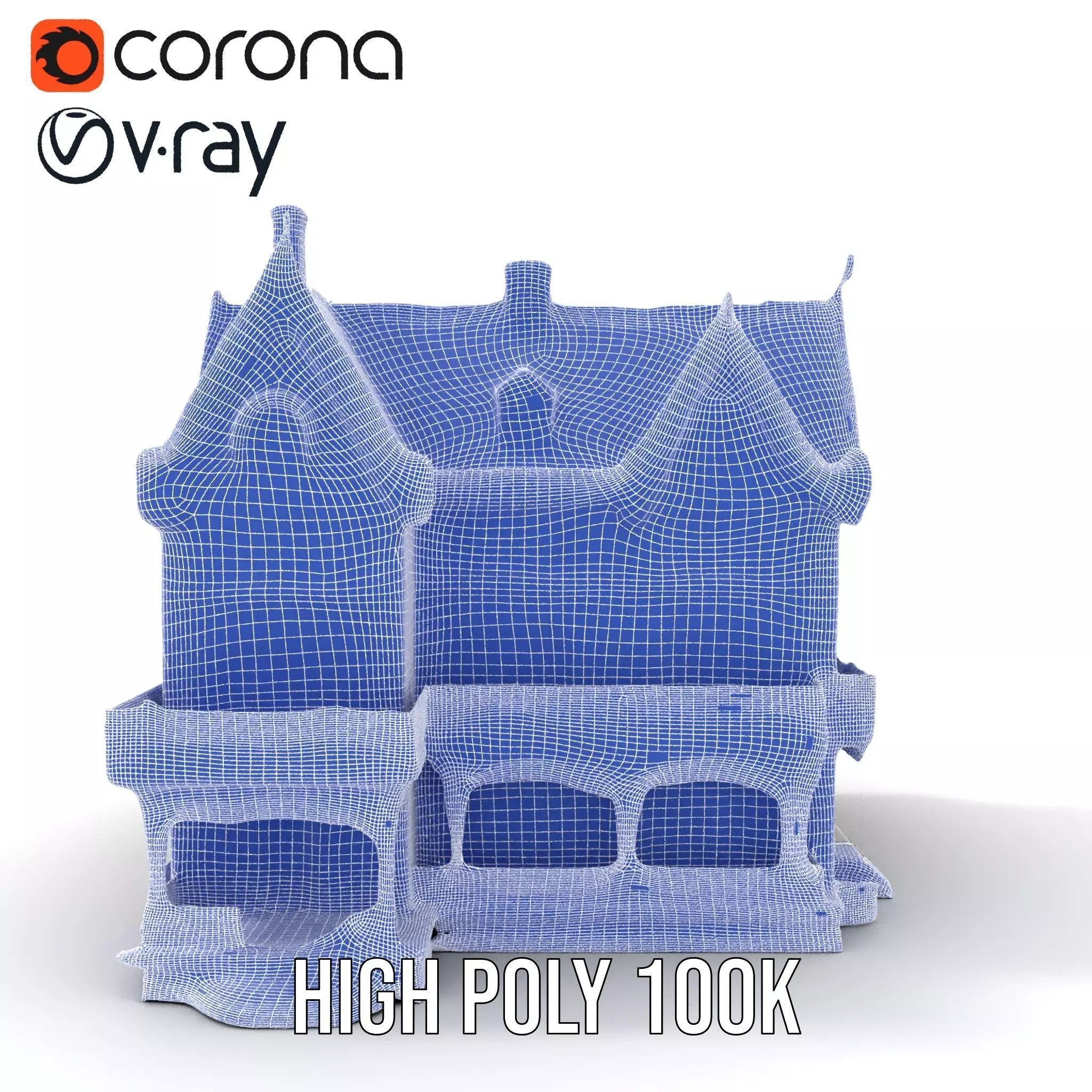 Gothic Mansion model pack Low-poly 3D model_34