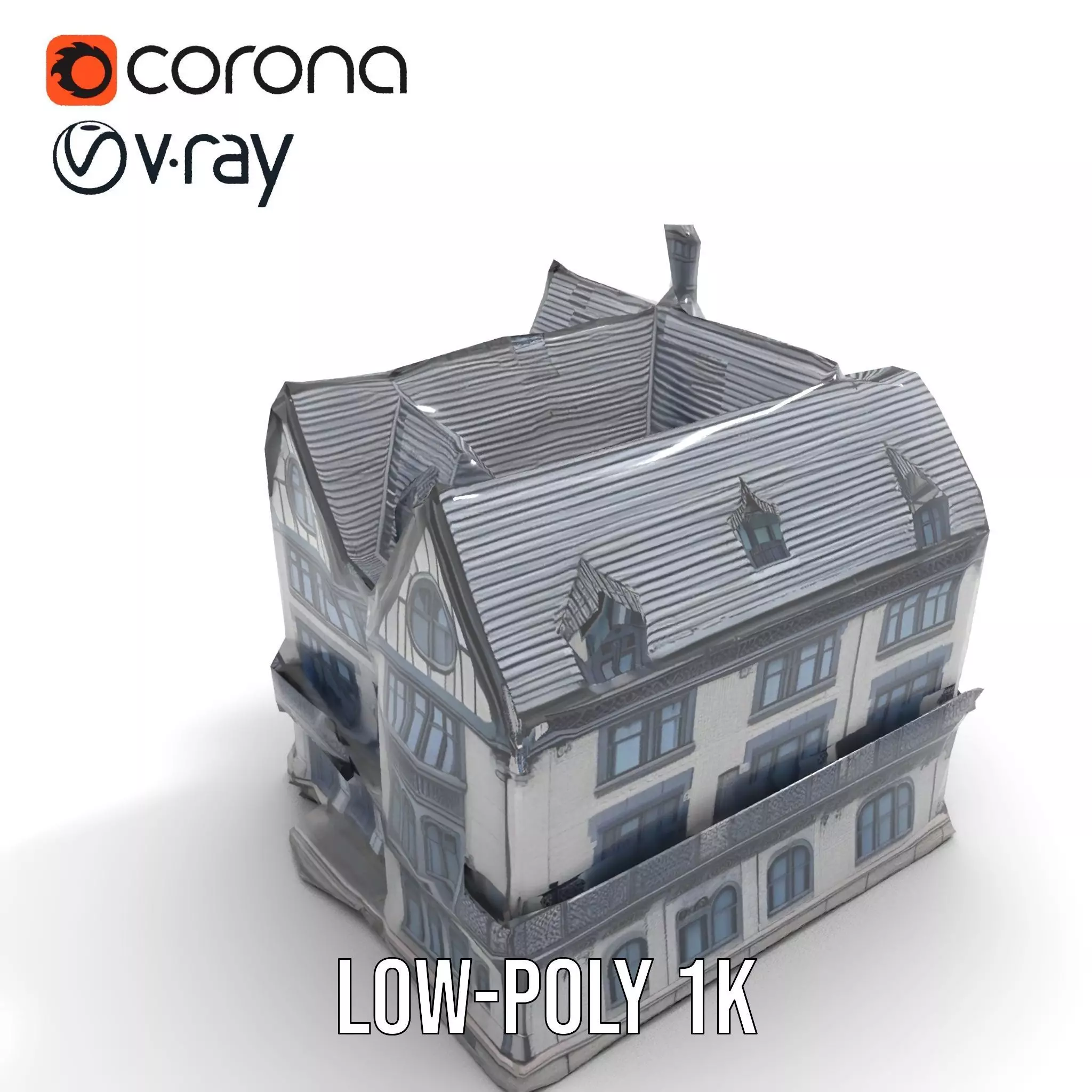 Gothic Mansion model pack Low-poly 3D model_15