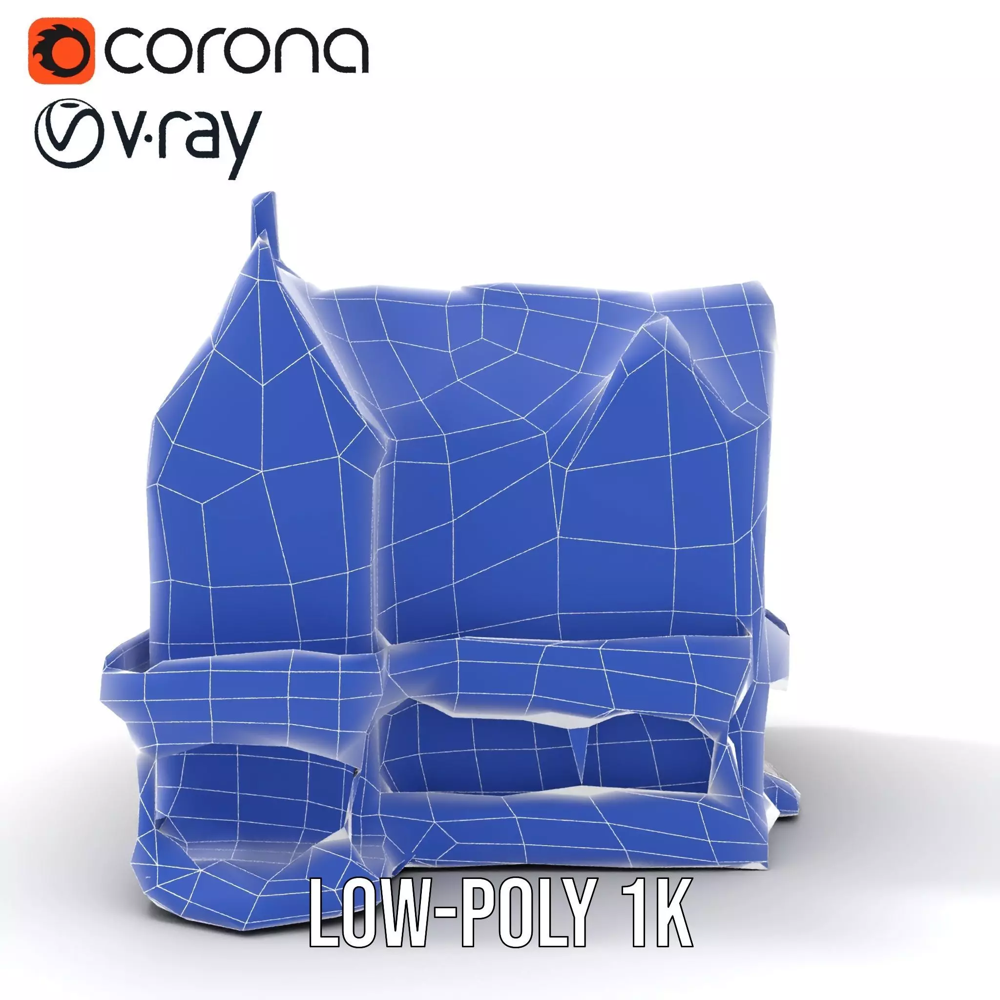 Gothic Mansion model pack Low-poly 3D model_31