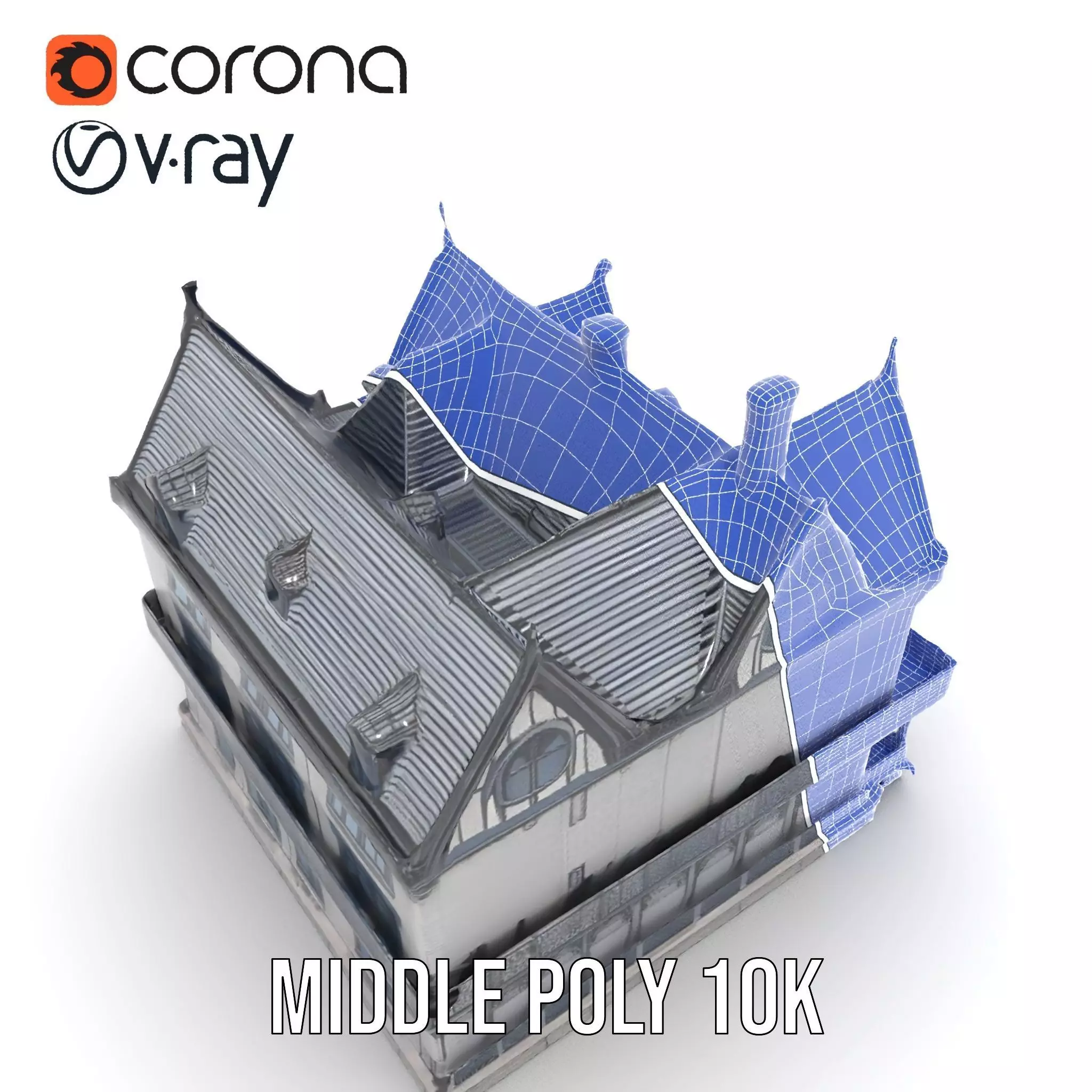 Gothic Mansion model pack Low-poly 3D model_25