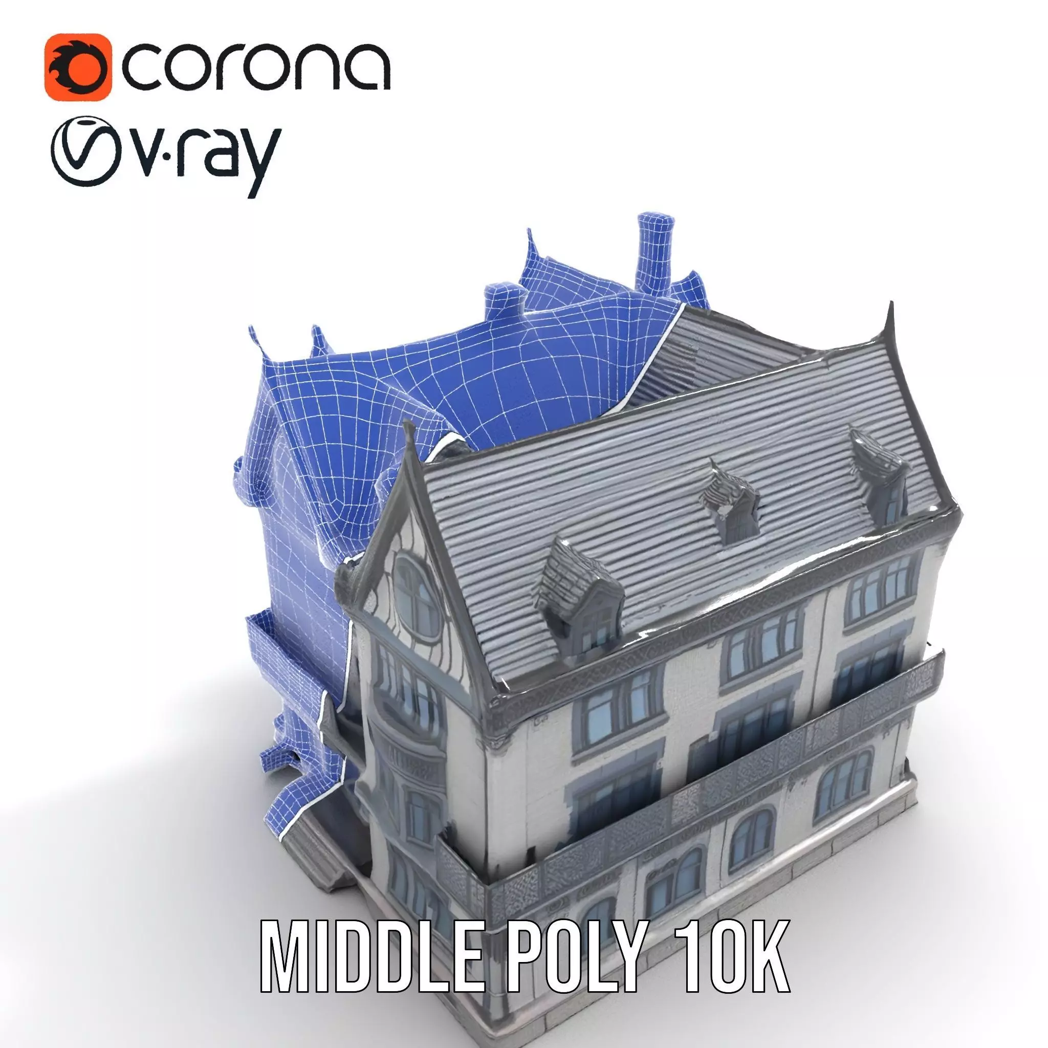 Gothic Mansion model pack Low-poly 3D model_28