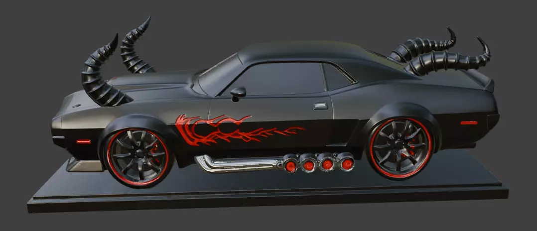 Halloween Demon Car 3D print model_1