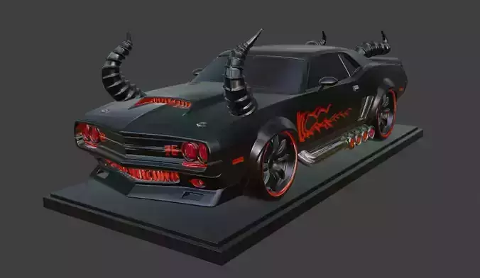 Halloween Demon Car 3D print model