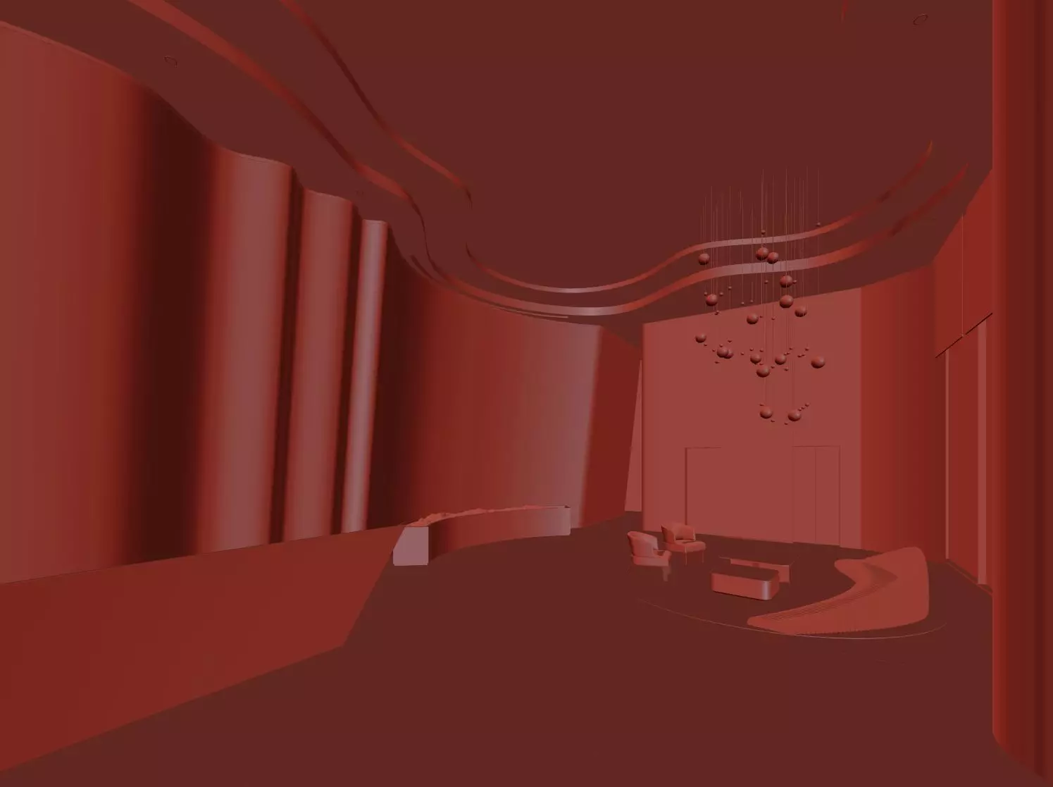 Modern Corporate Lobby Interior 3D model_9