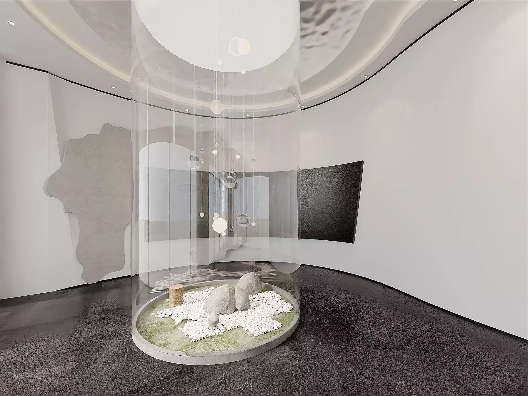 Modern Corporate Lobby Interior 3D model_4