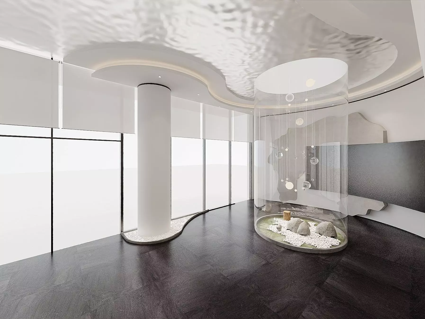 Modern Corporate Lobby Interior 3D model_3