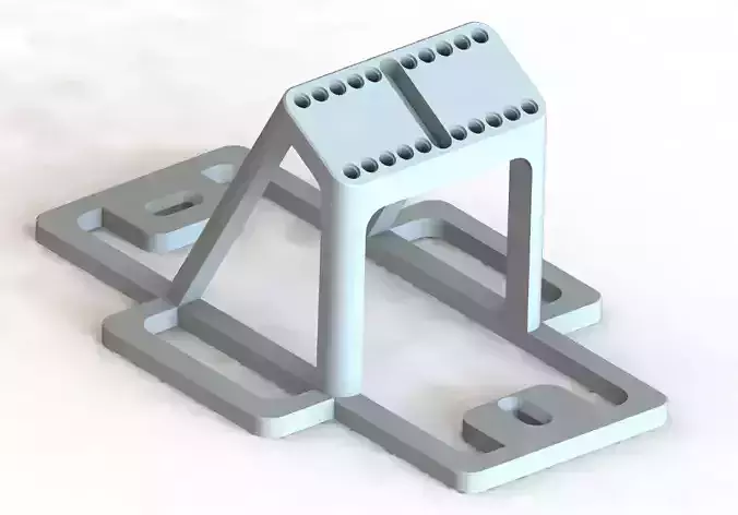 Angled wall-desk mount for LEGO Technic 1-8 Supercars