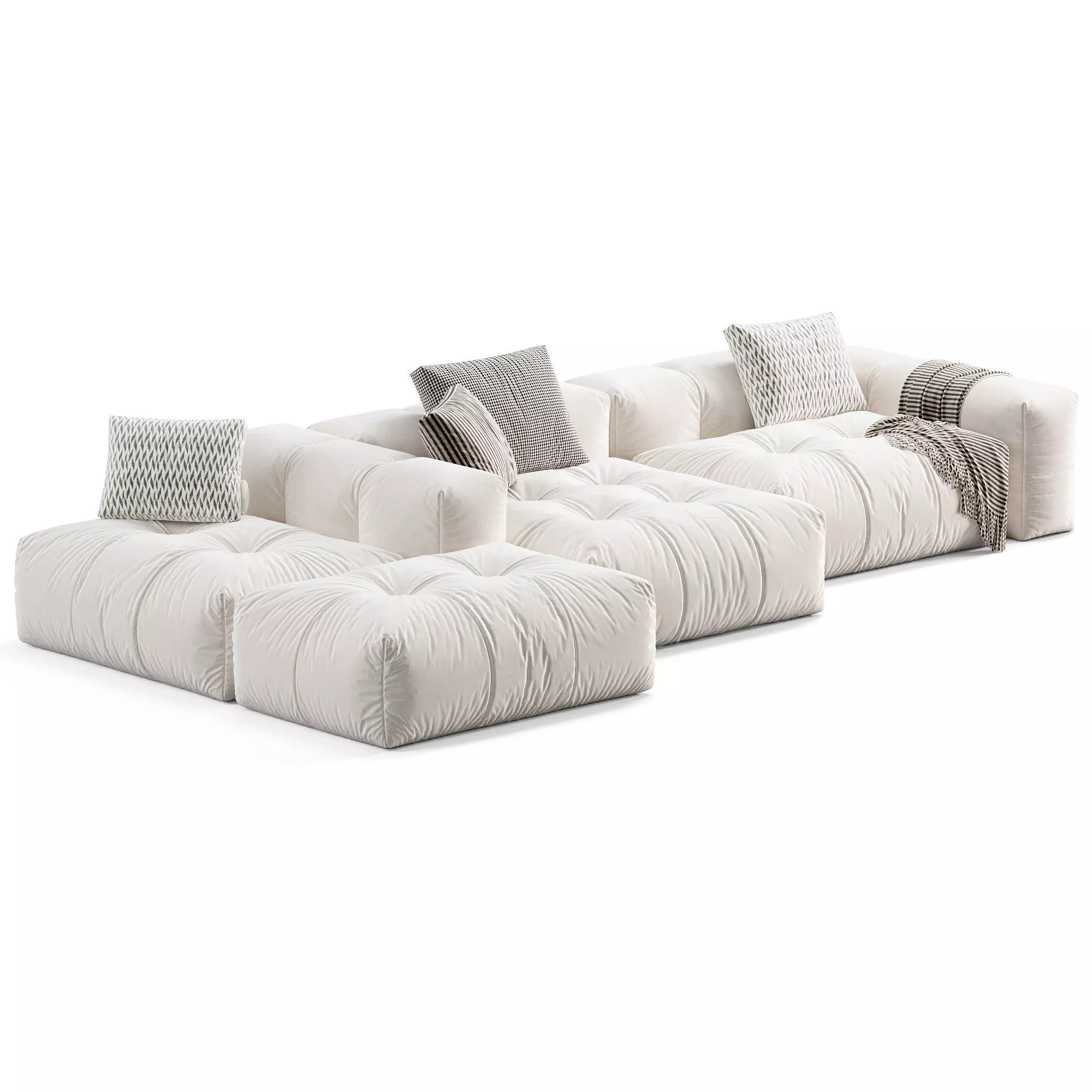 Saba Italia Pixel sofa 3D model_1