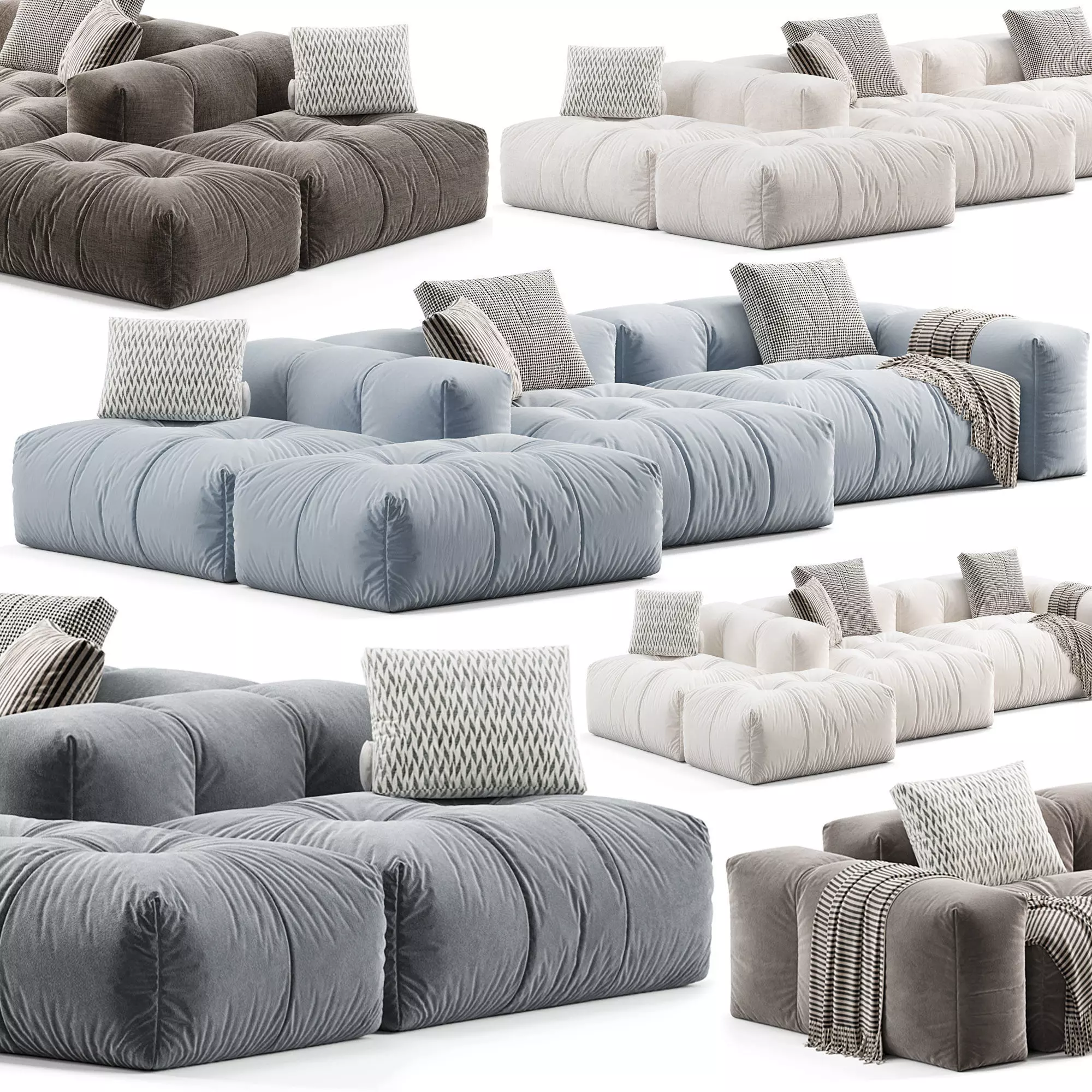 Saba Italia Pixel sofa 3D model_4