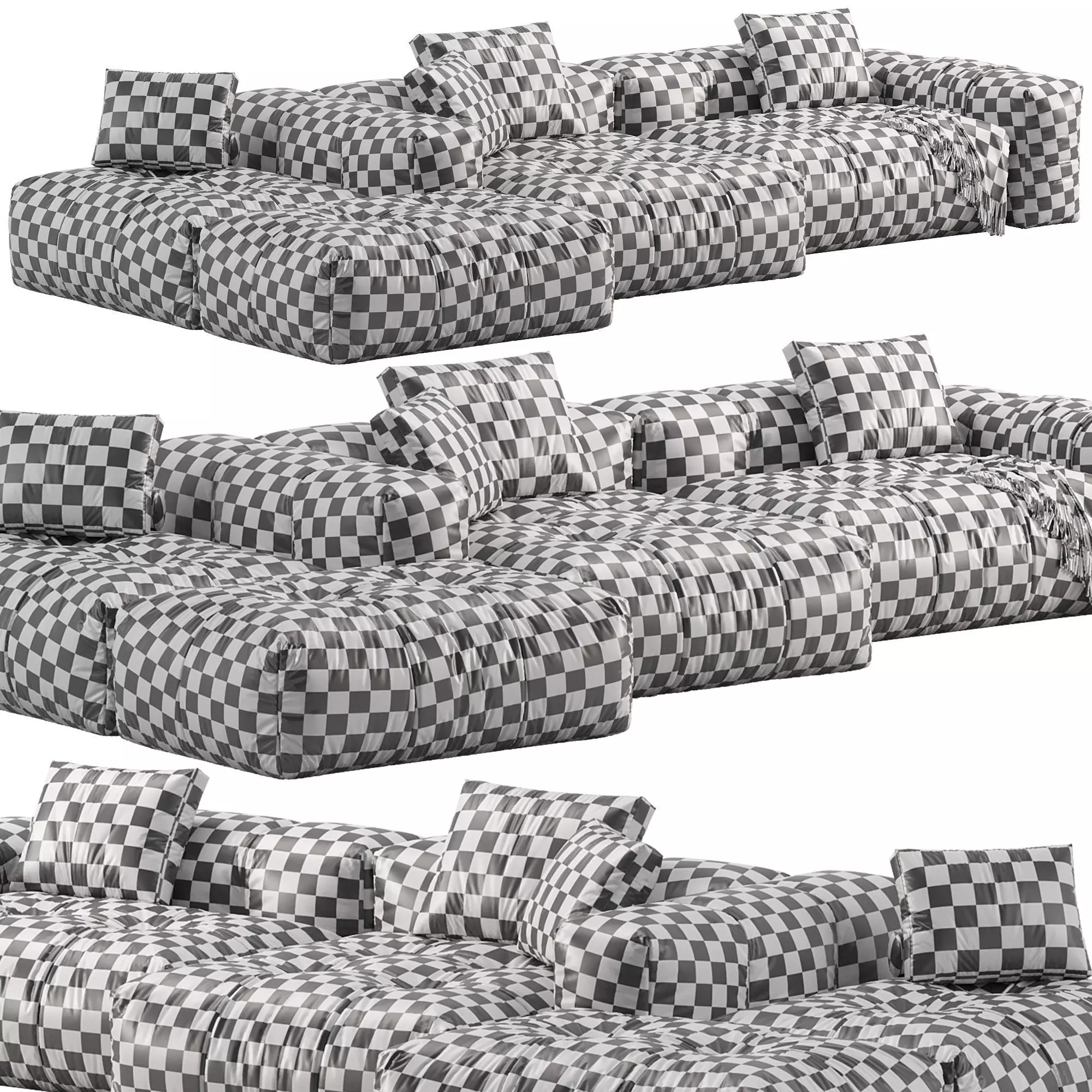 Saba Italia Pixel sofa 3D model_7