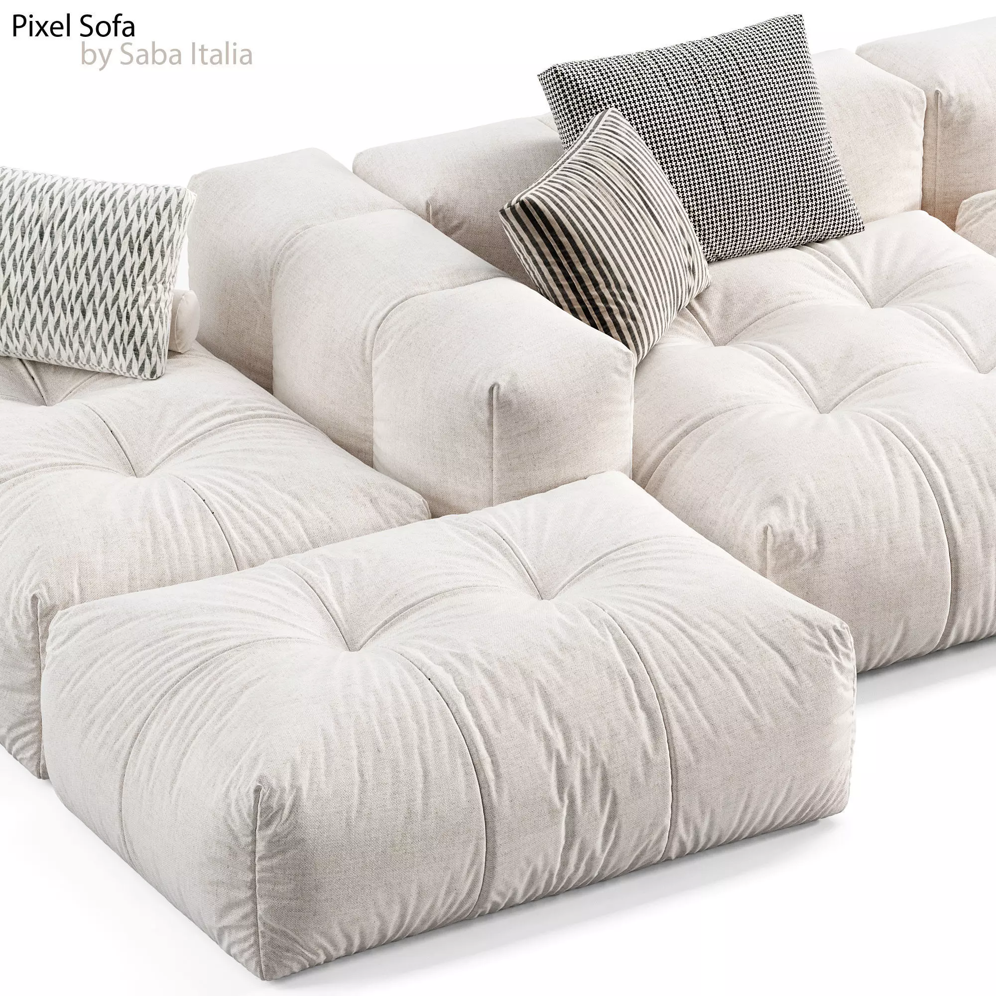 Saba Italia Pixel sofa 3D model_3