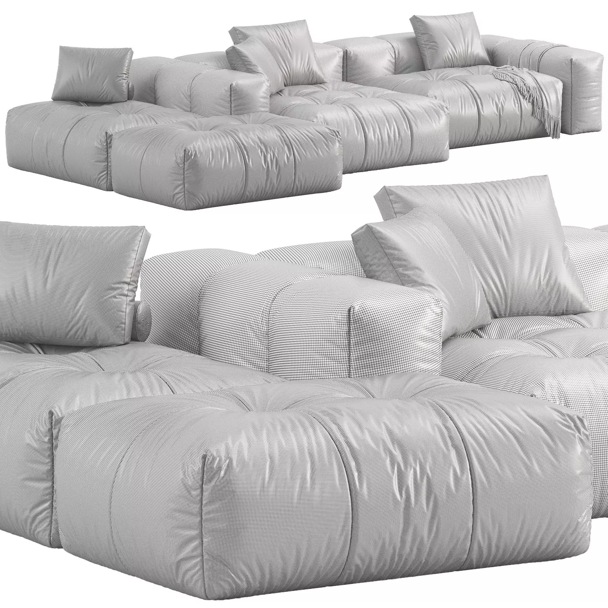 Saba Italia Pixel sofa 3D model_6