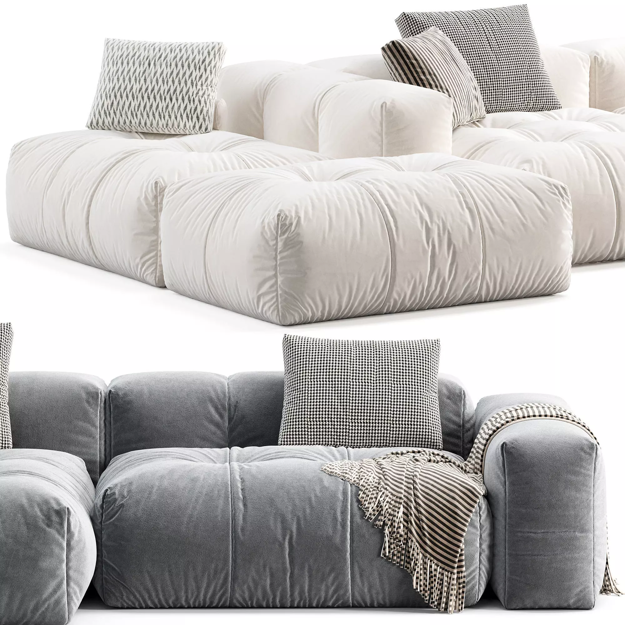 Saba Italia Pixel sofa 3D model_5