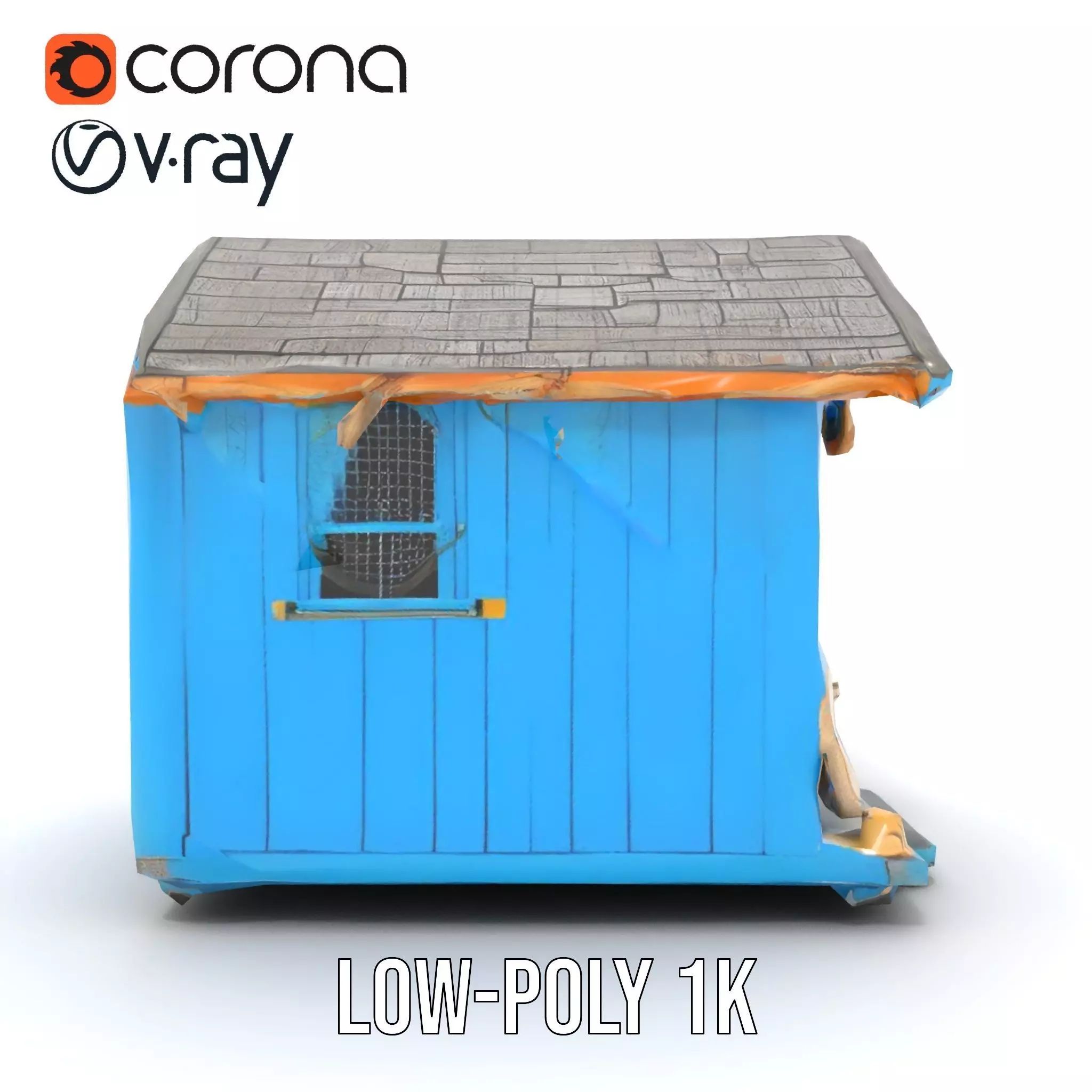 Coastal Beach Hut model pack Low-poly 3D model_12