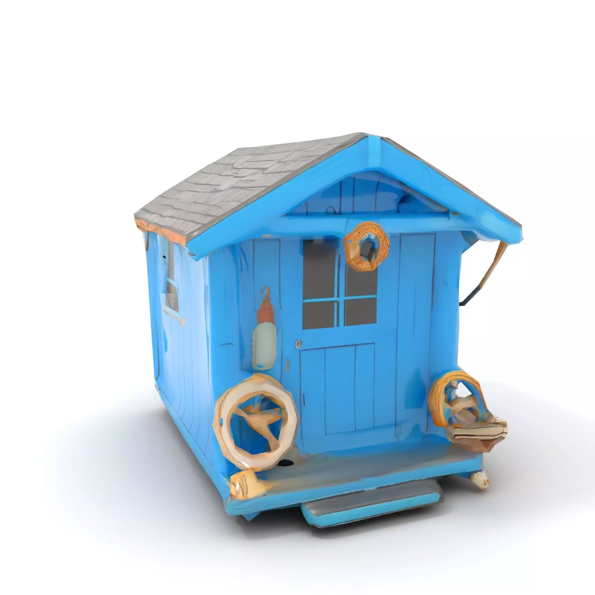 Coastal Beach Hut model pack Low-poly 3D model_14