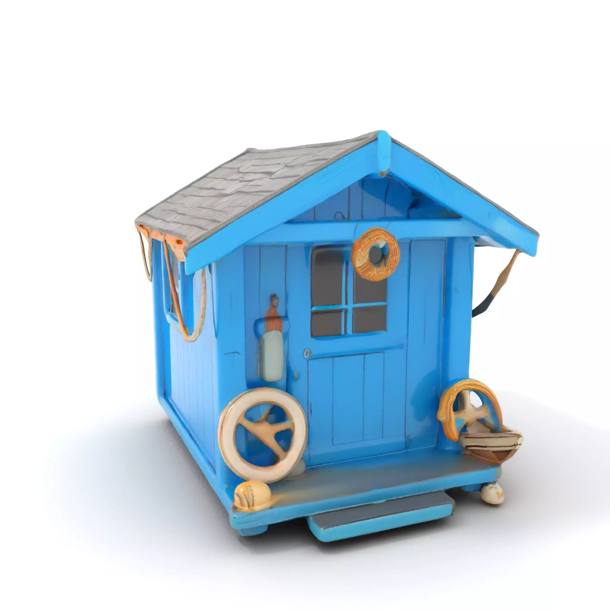Coastal Beach Hut model pack Low-poly 3D model_0