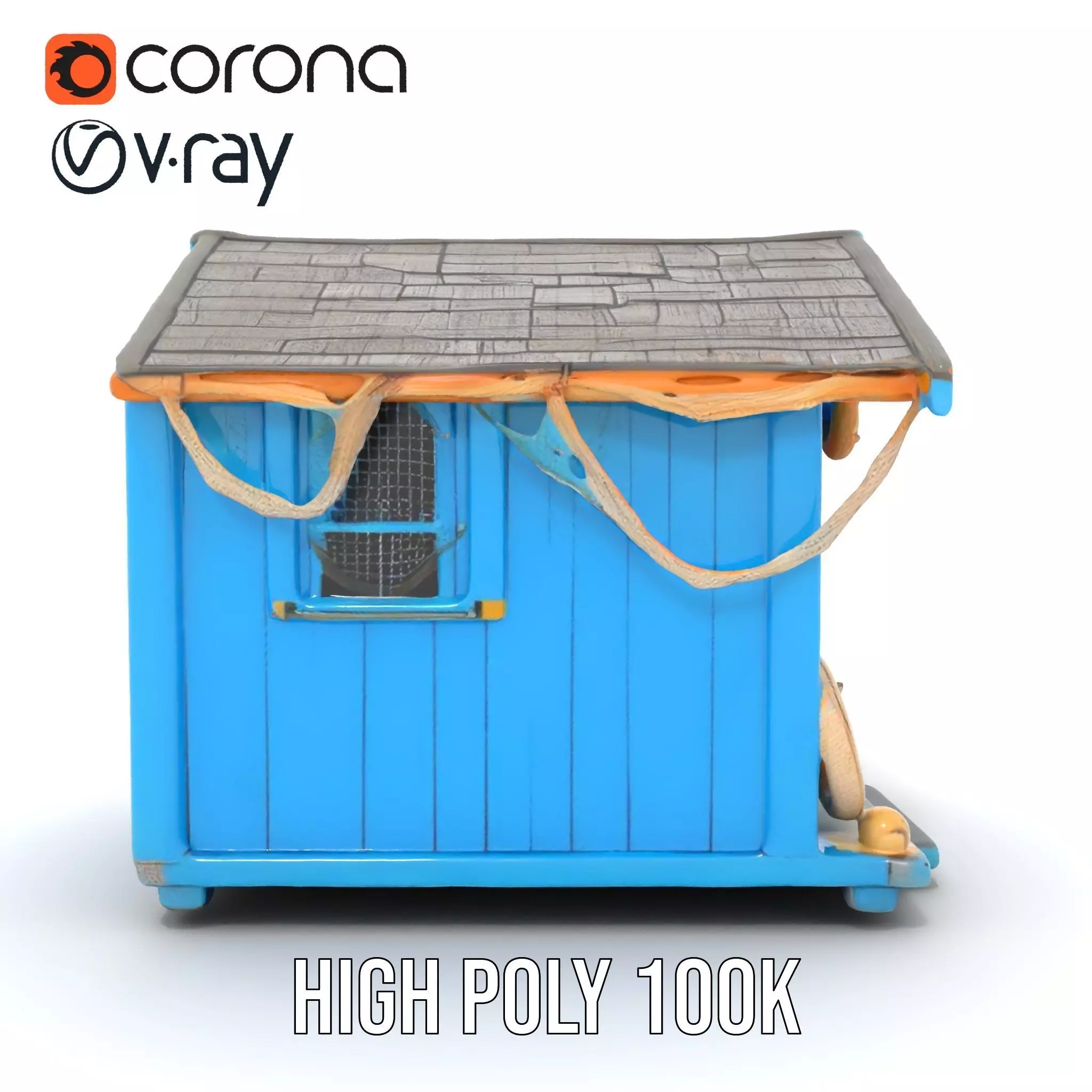 Coastal Beach Hut model pack Low-poly 3D model_10