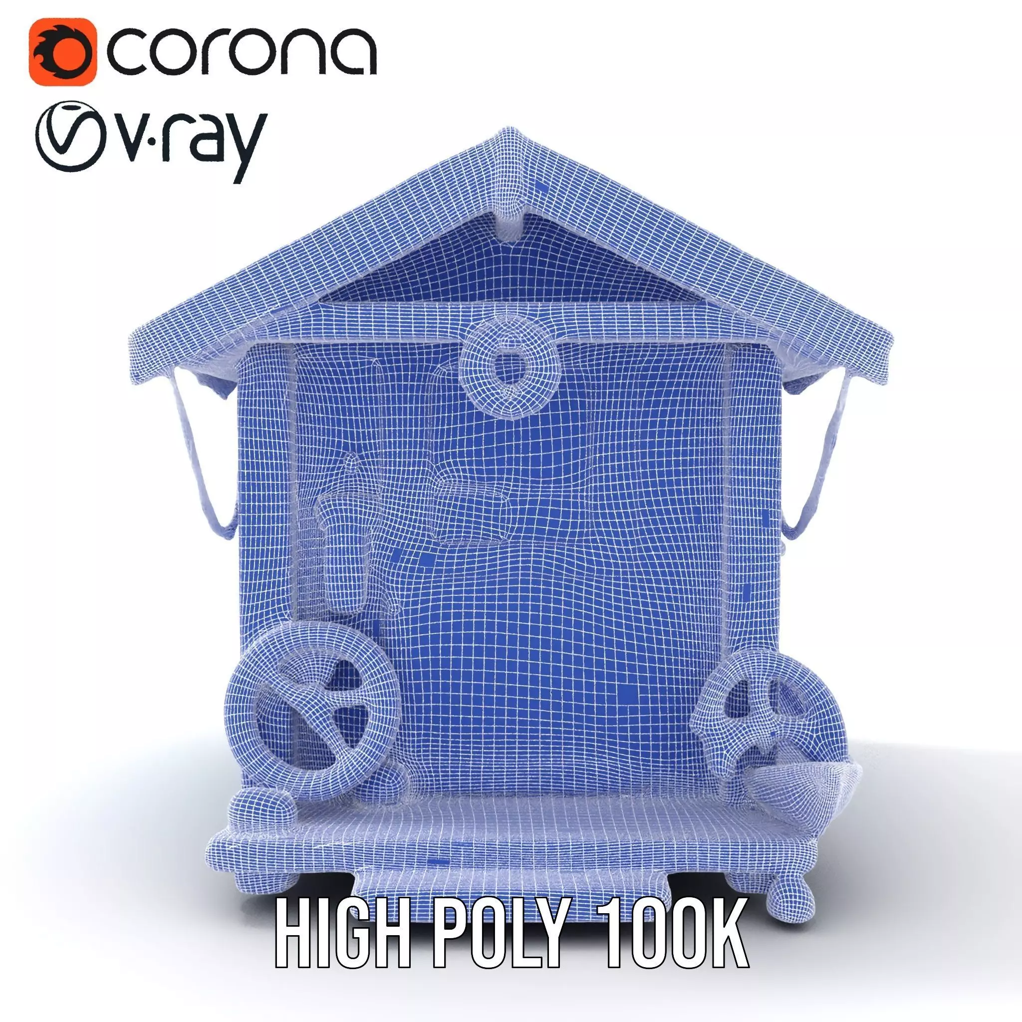 Coastal Beach Hut model pack Low-poly 3D model_32