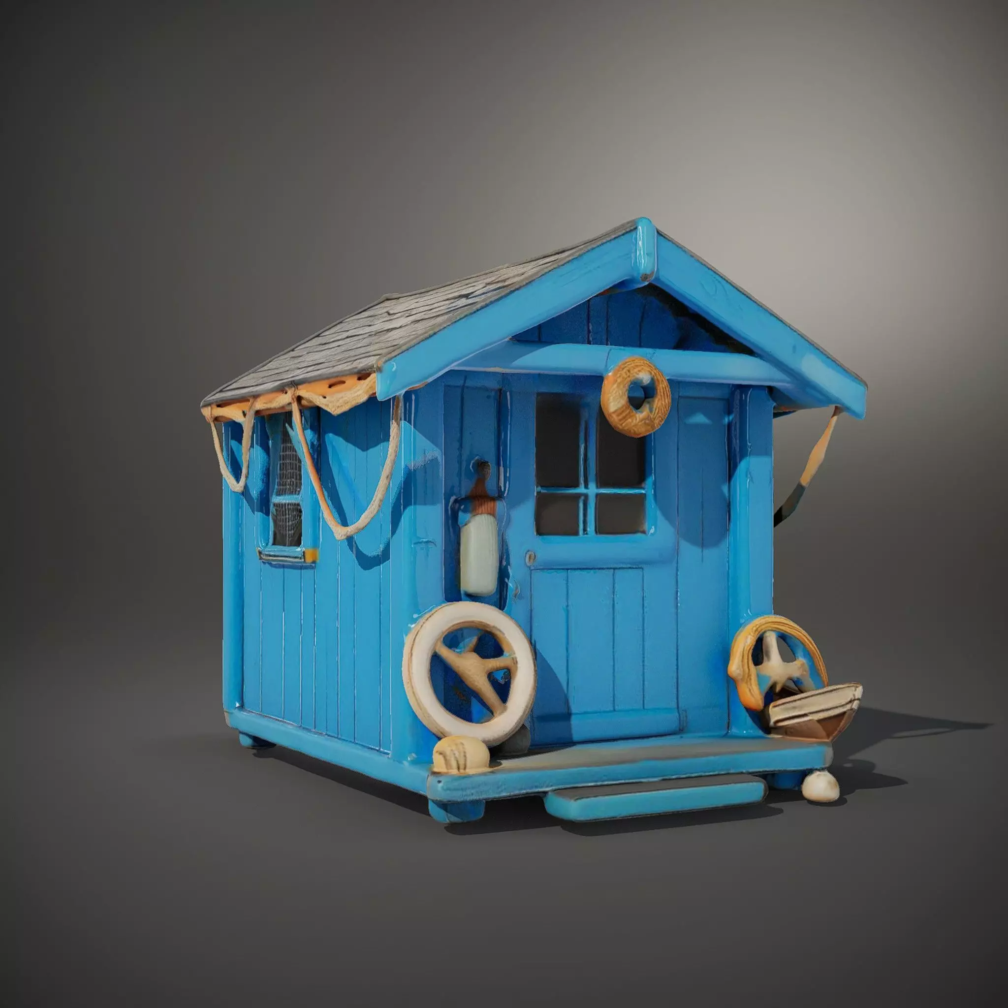 Coastal Beach Hut model pack Low-poly 3D model_34