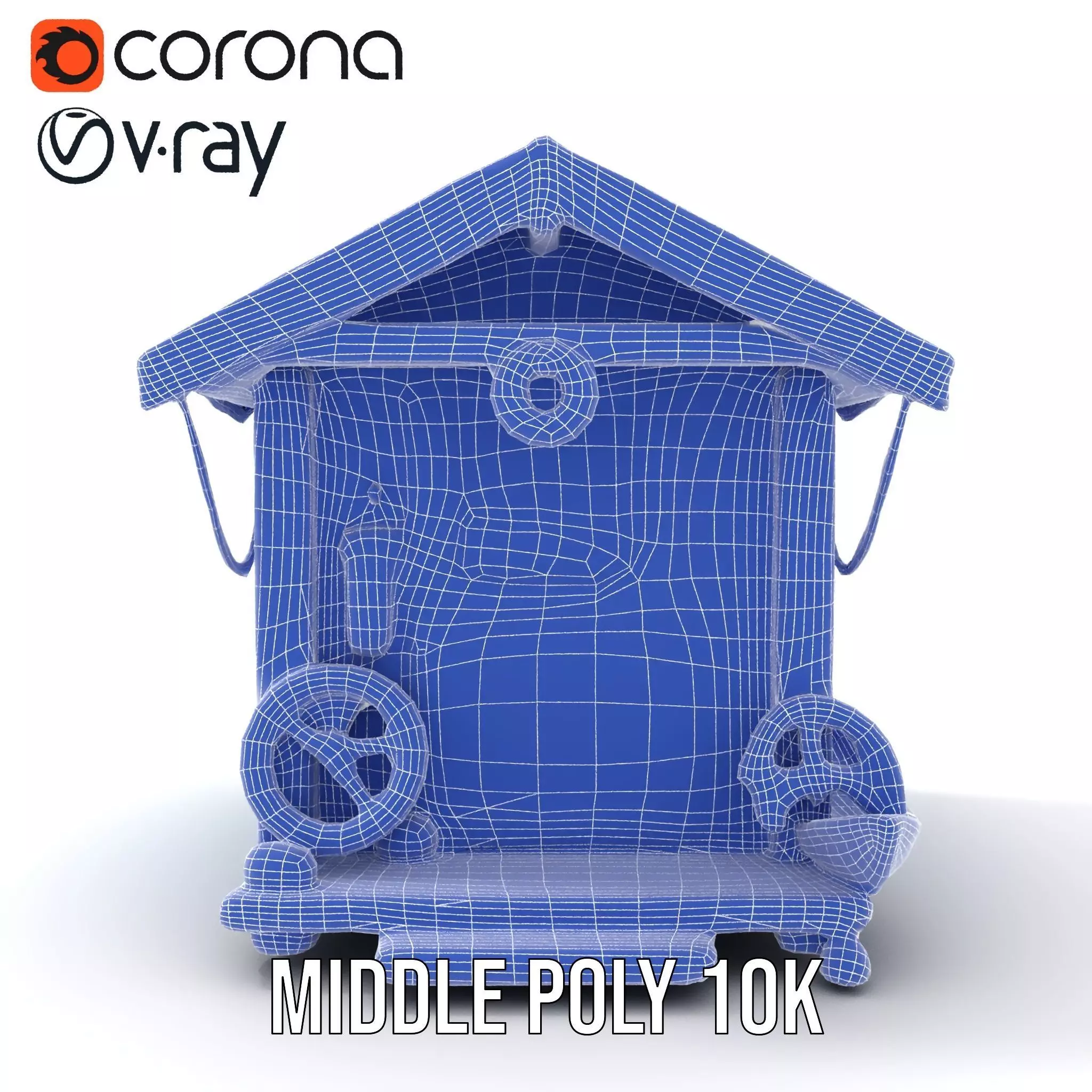 Coastal Beach Hut model pack Low-poly 3D model_24