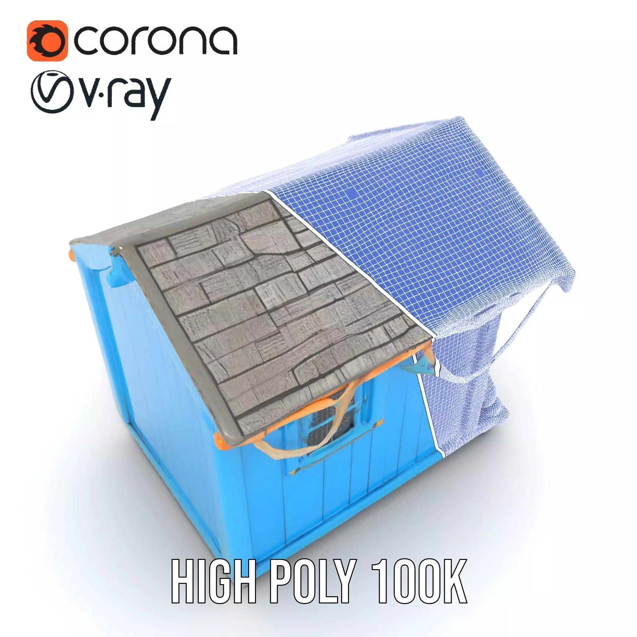 Coastal Beach Hut model pack Low-poly 3D model_29