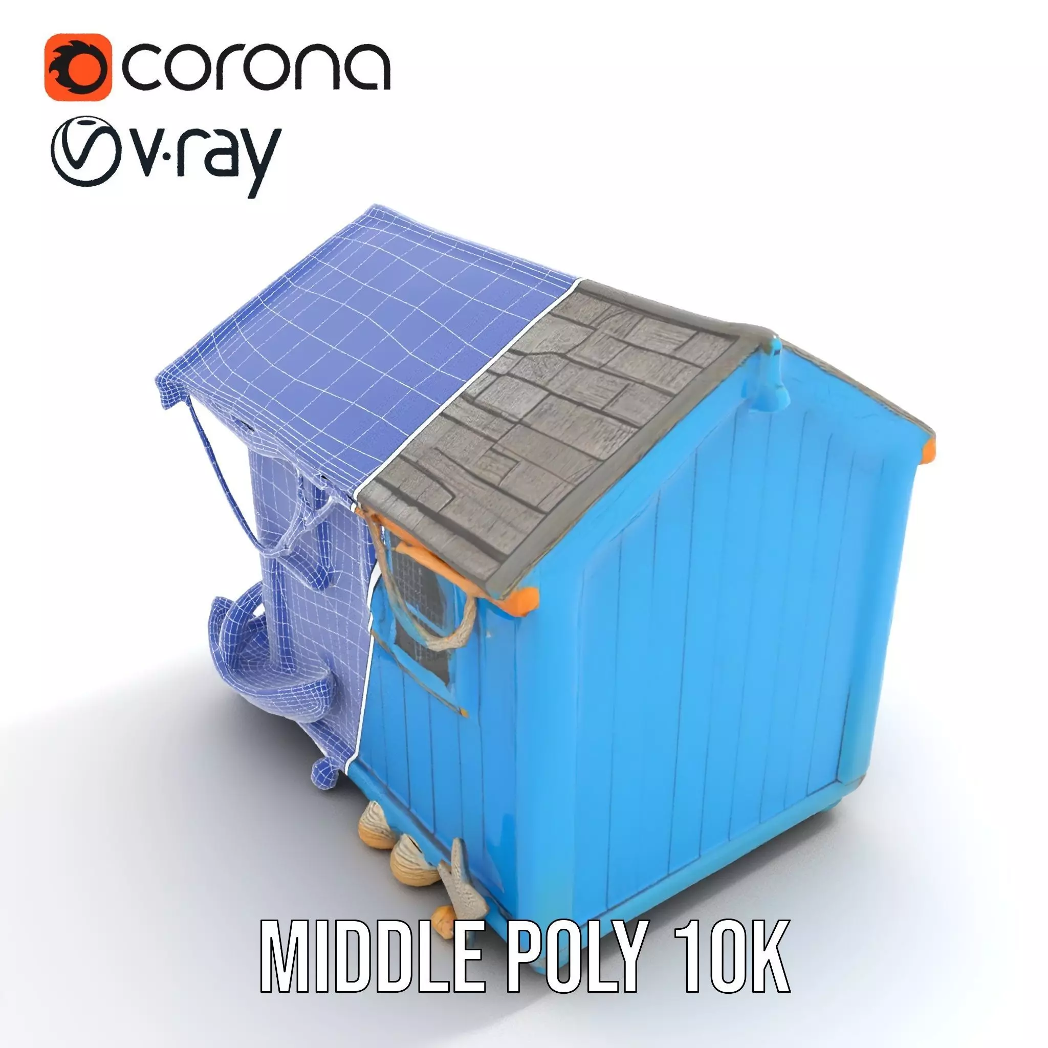 Coastal Beach Hut model pack Low-poly 3D model_27