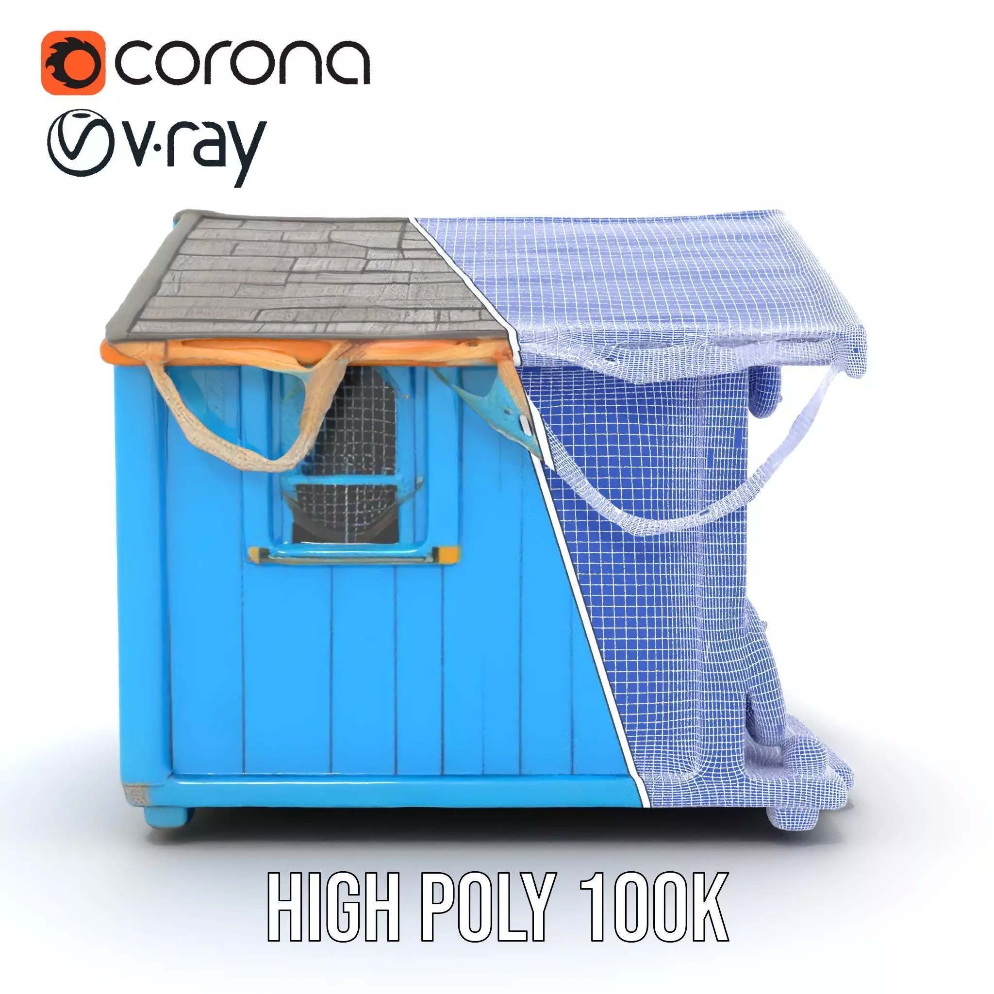 Coastal Beach Hut model pack Low-poly 3D model_26