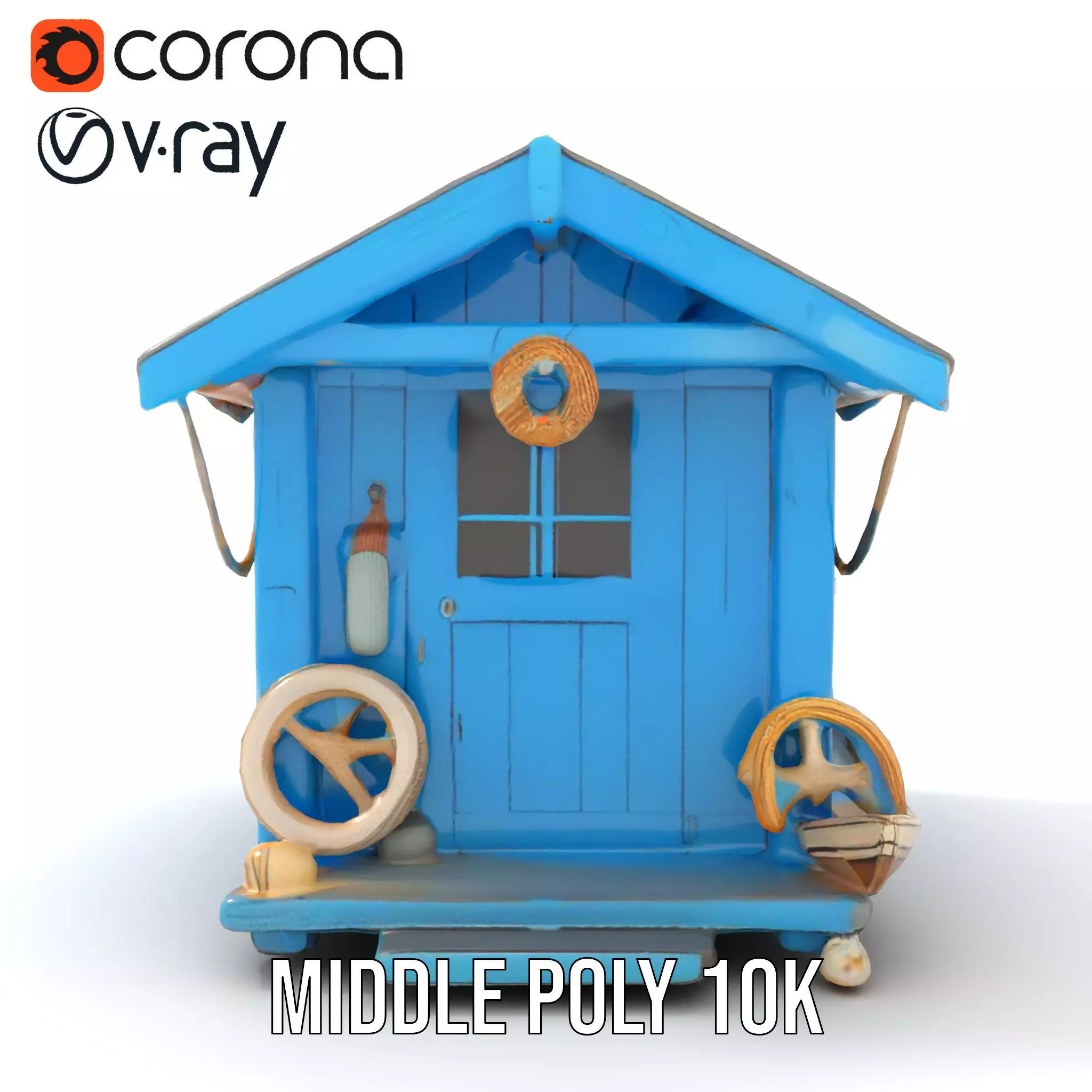 Coastal Beach Hut model pack Low-poly 3D model_19