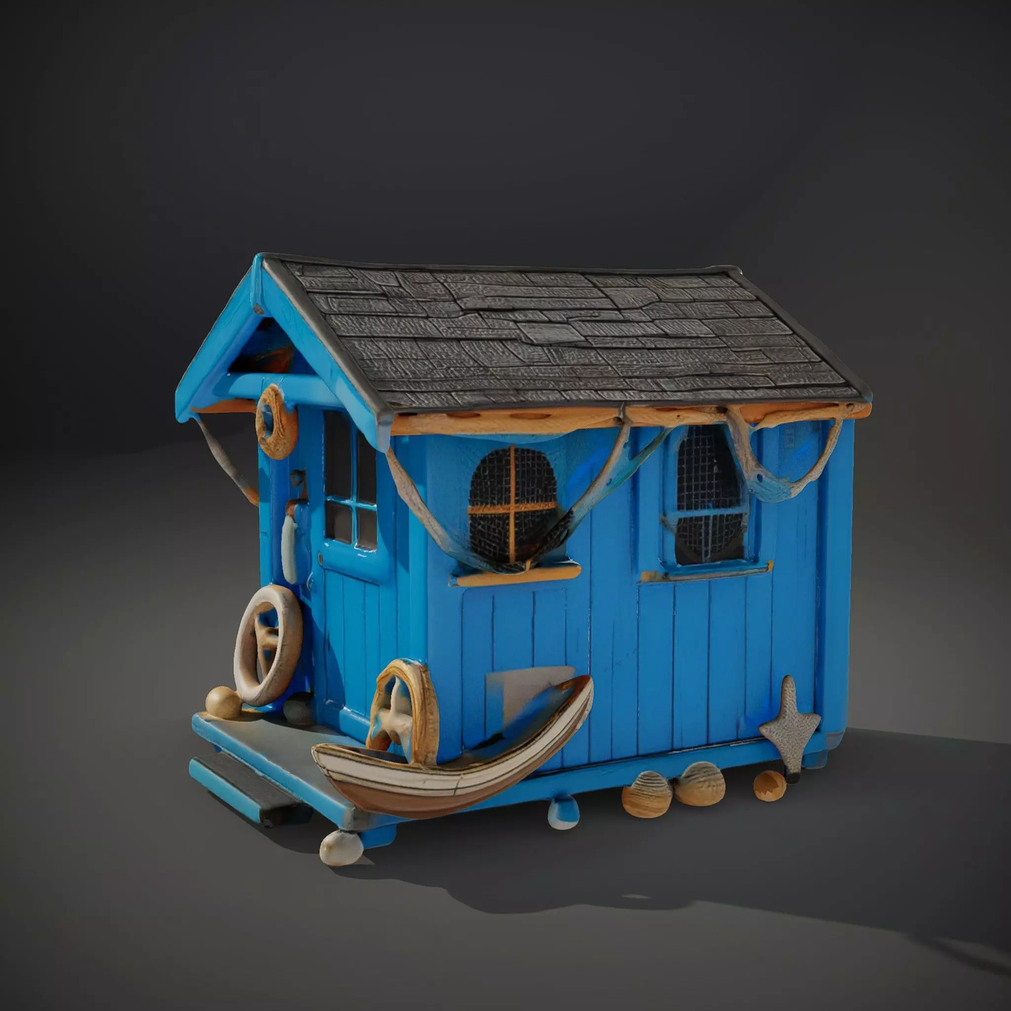 Coastal Beach Hut model pack Low-poly 3D model_35