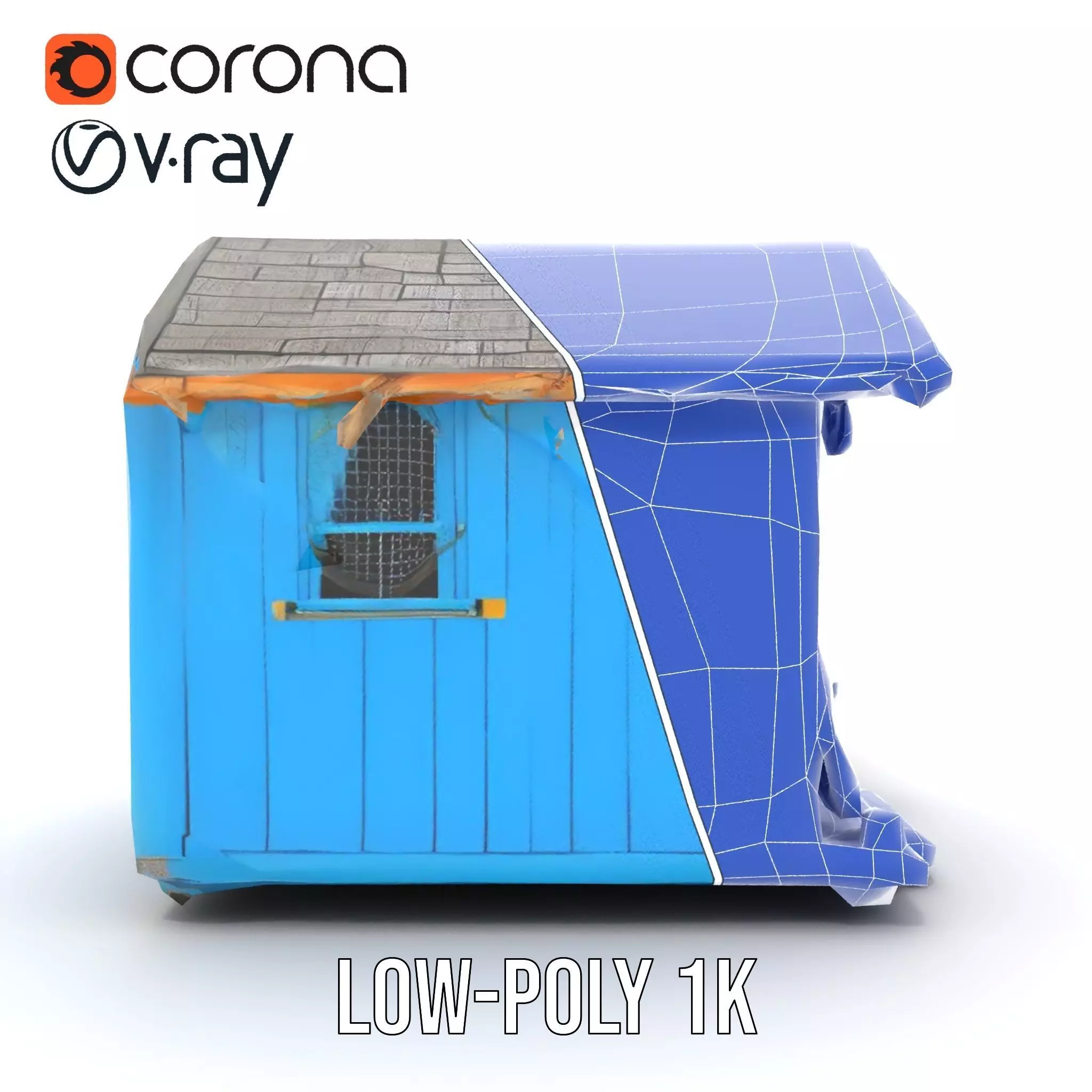 Coastal Beach Hut model pack Low-poly 3D model_31