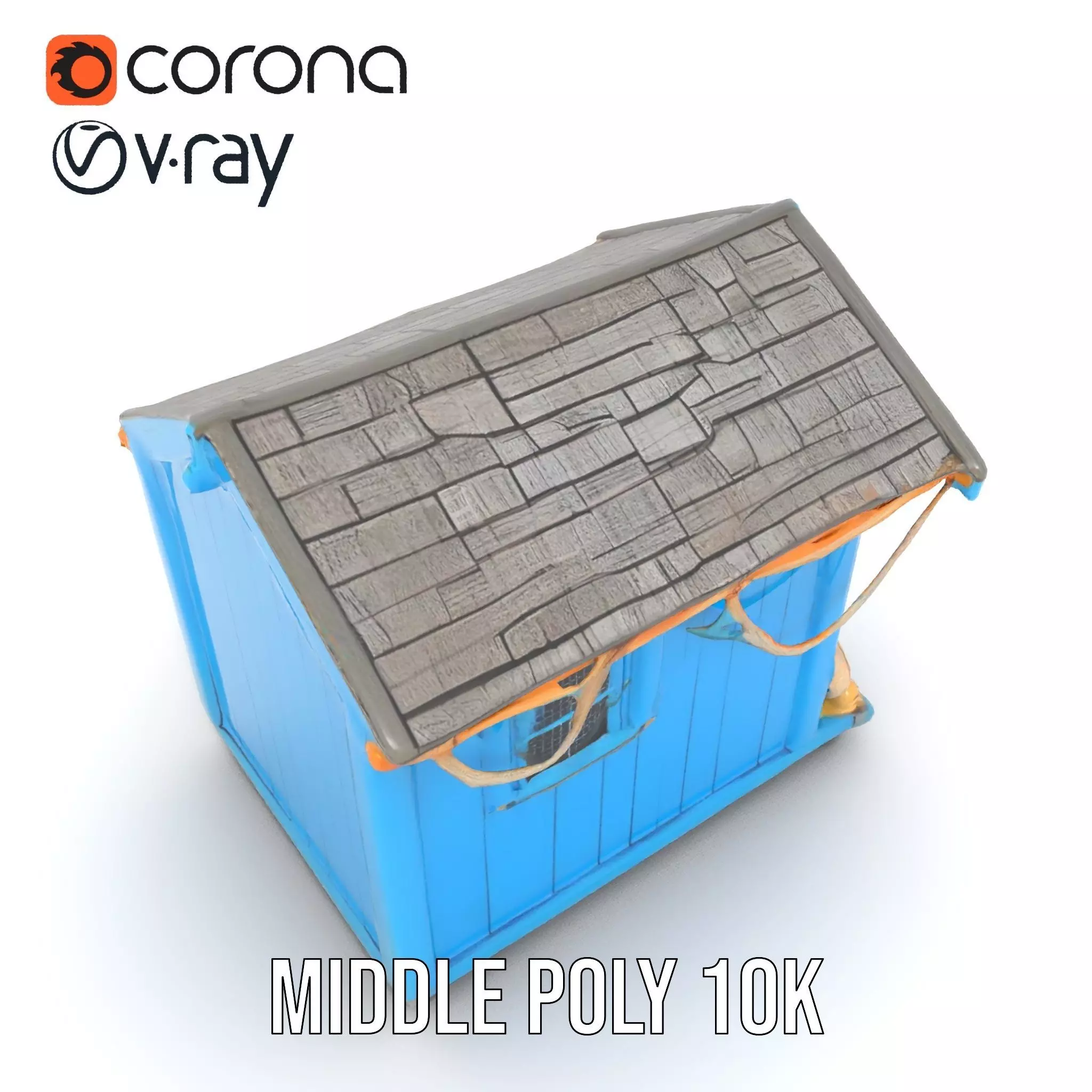 Coastal Beach Hut model pack Low-poly 3D model_16