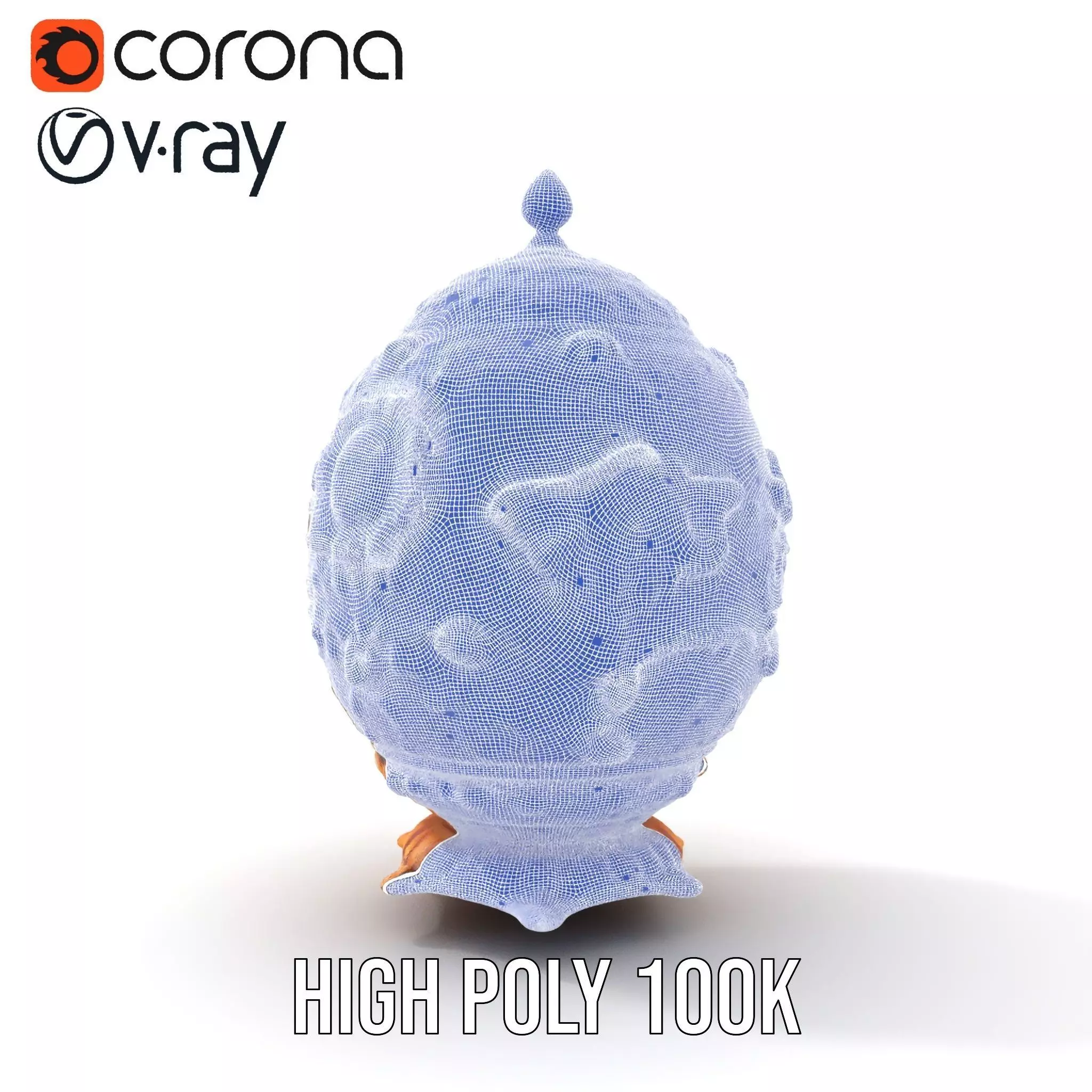 Emerald Jeweled Faberge Egg model pack Low-poly 3D model_35