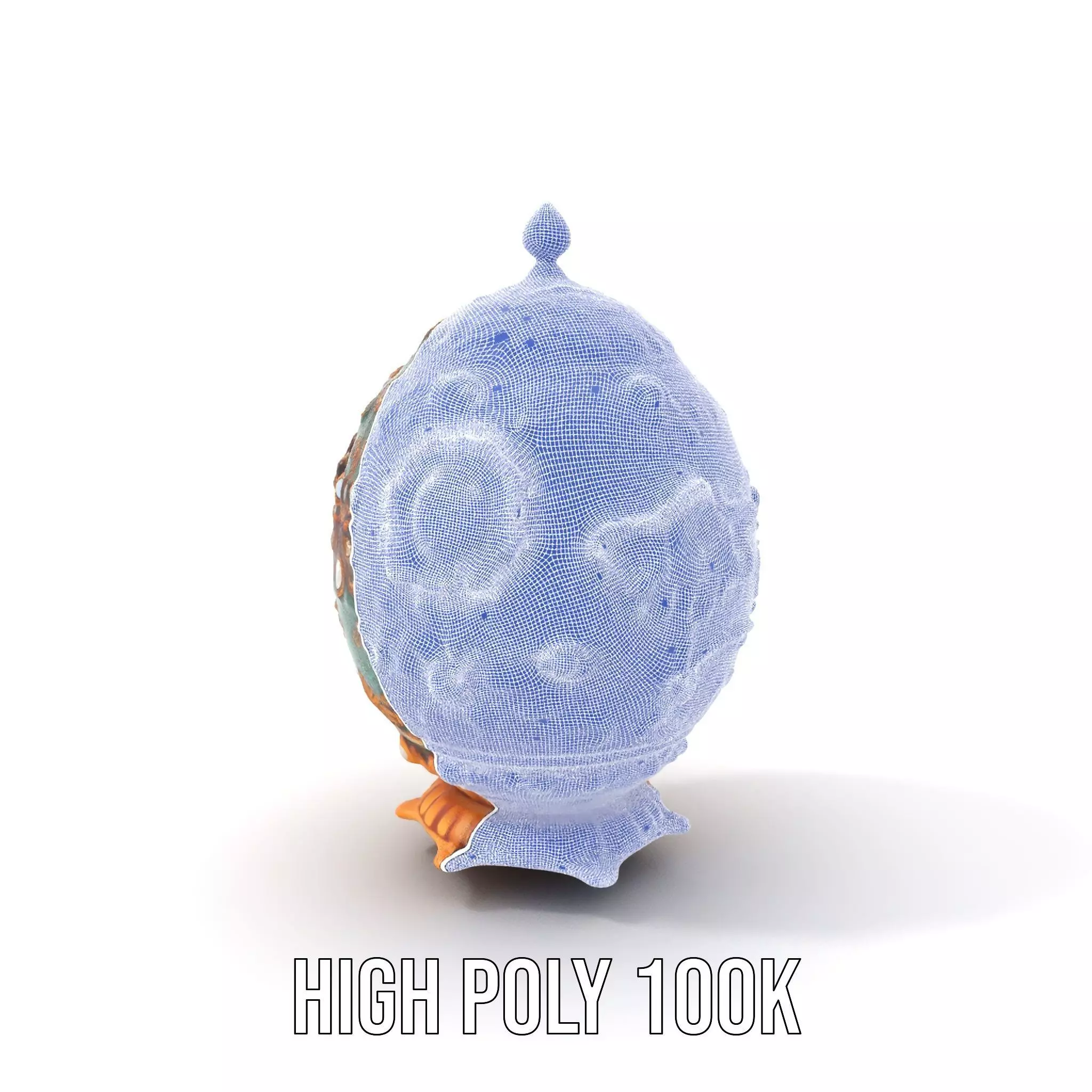 Emerald Jeweled Faberge Egg model pack Low-poly 3D model_5