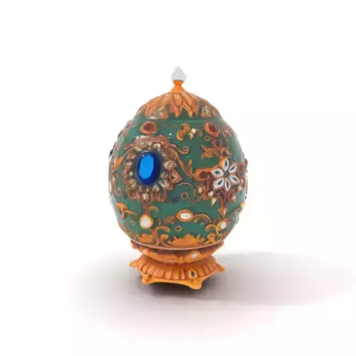 Emerald Jeweled Faberge Egg model pack