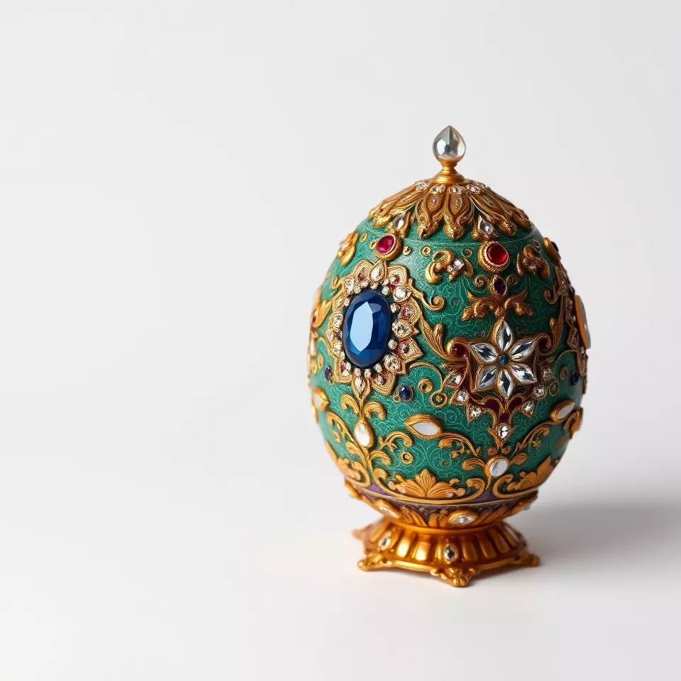 Emerald Jeweled Faberge Egg model pack Low-poly 3D model_3