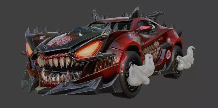 Halloween Demon Beast Car 3D print model_0
