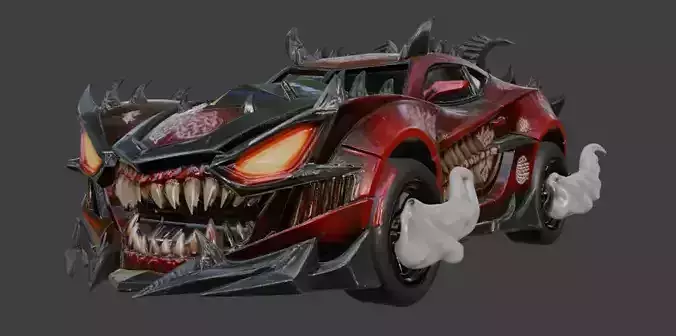 Halloween Demon Beast Car 3D print model