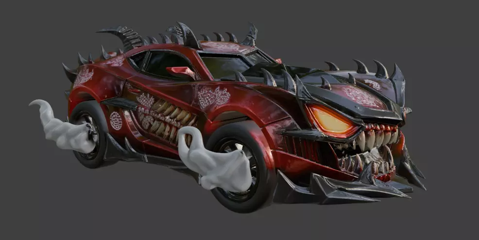 Halloween Demon Beast Car 3D print model_3