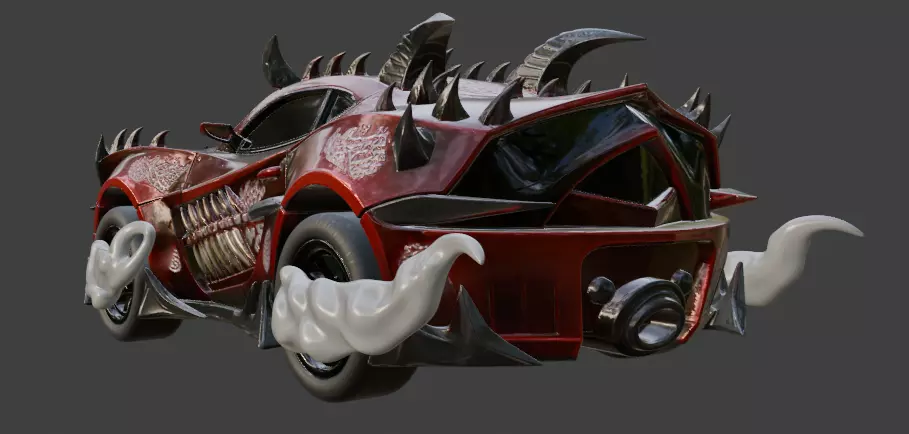 Halloween Demon Beast Car 3D print model_2