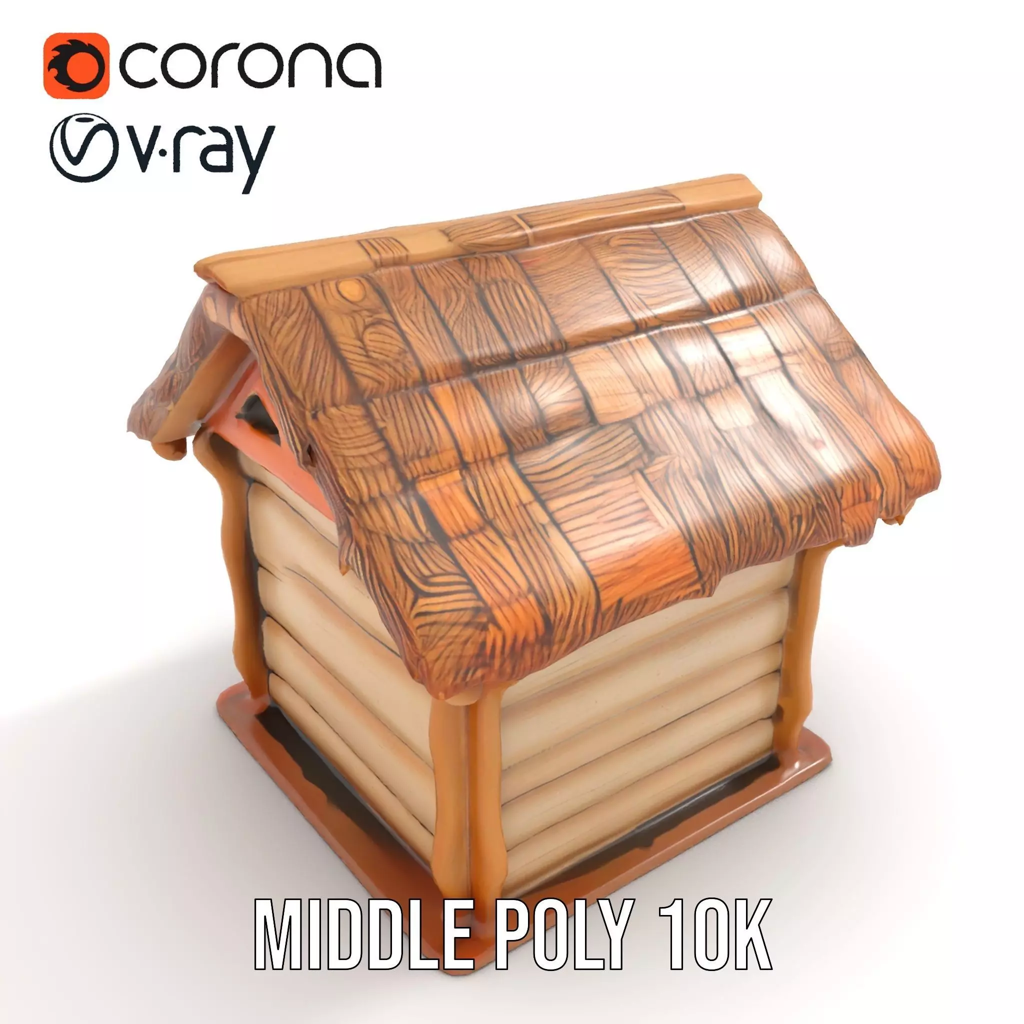 Charming Rustic Cottage model pack Low-poly 3D model_6