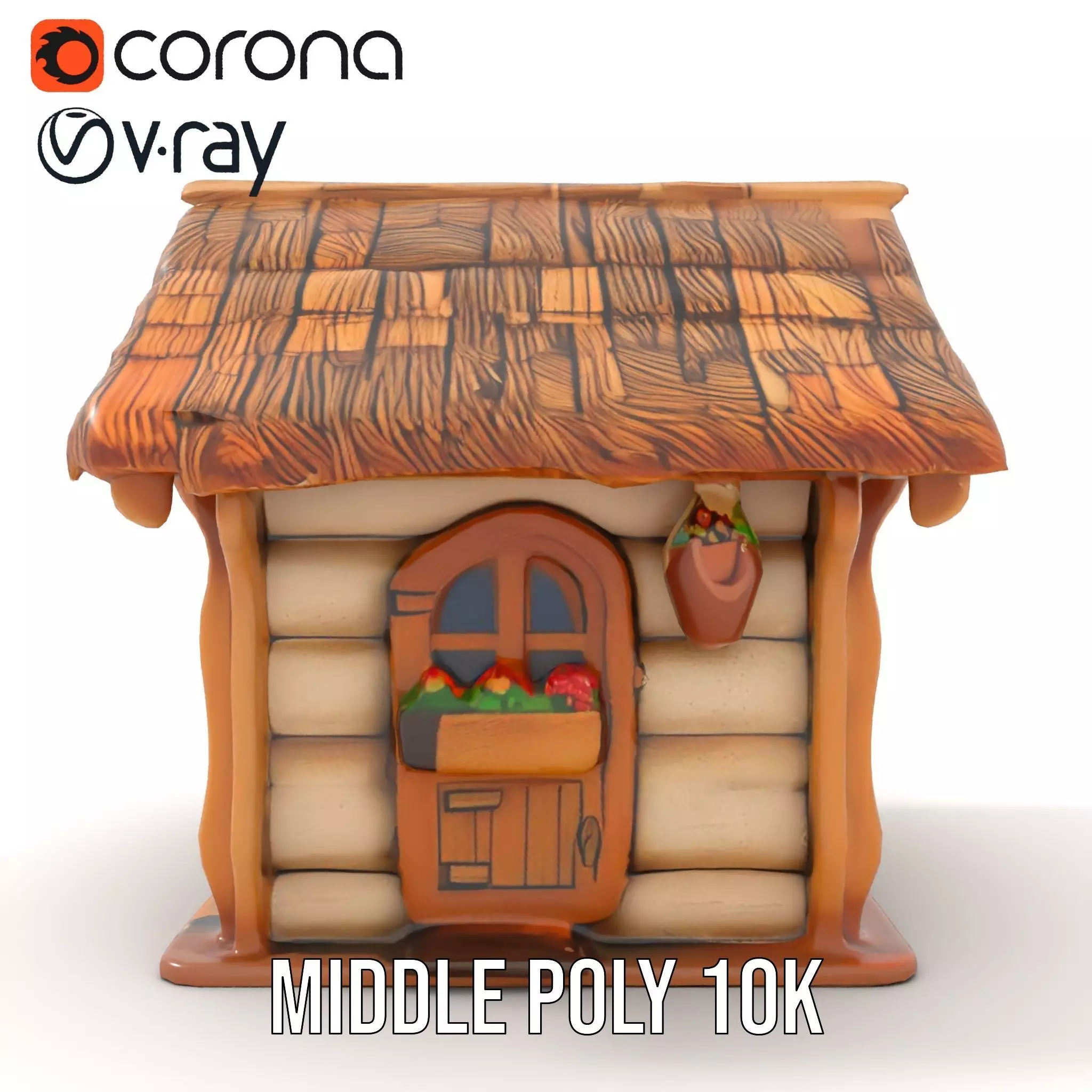 Charming Rustic Cottage model pack Low-poly 3D model_14